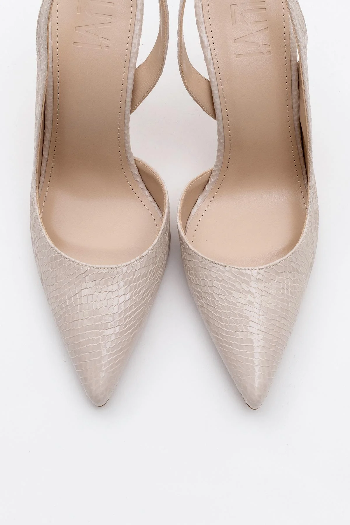 Twine - Beige Patterned Heeled Shoe (Women) - Image 2
