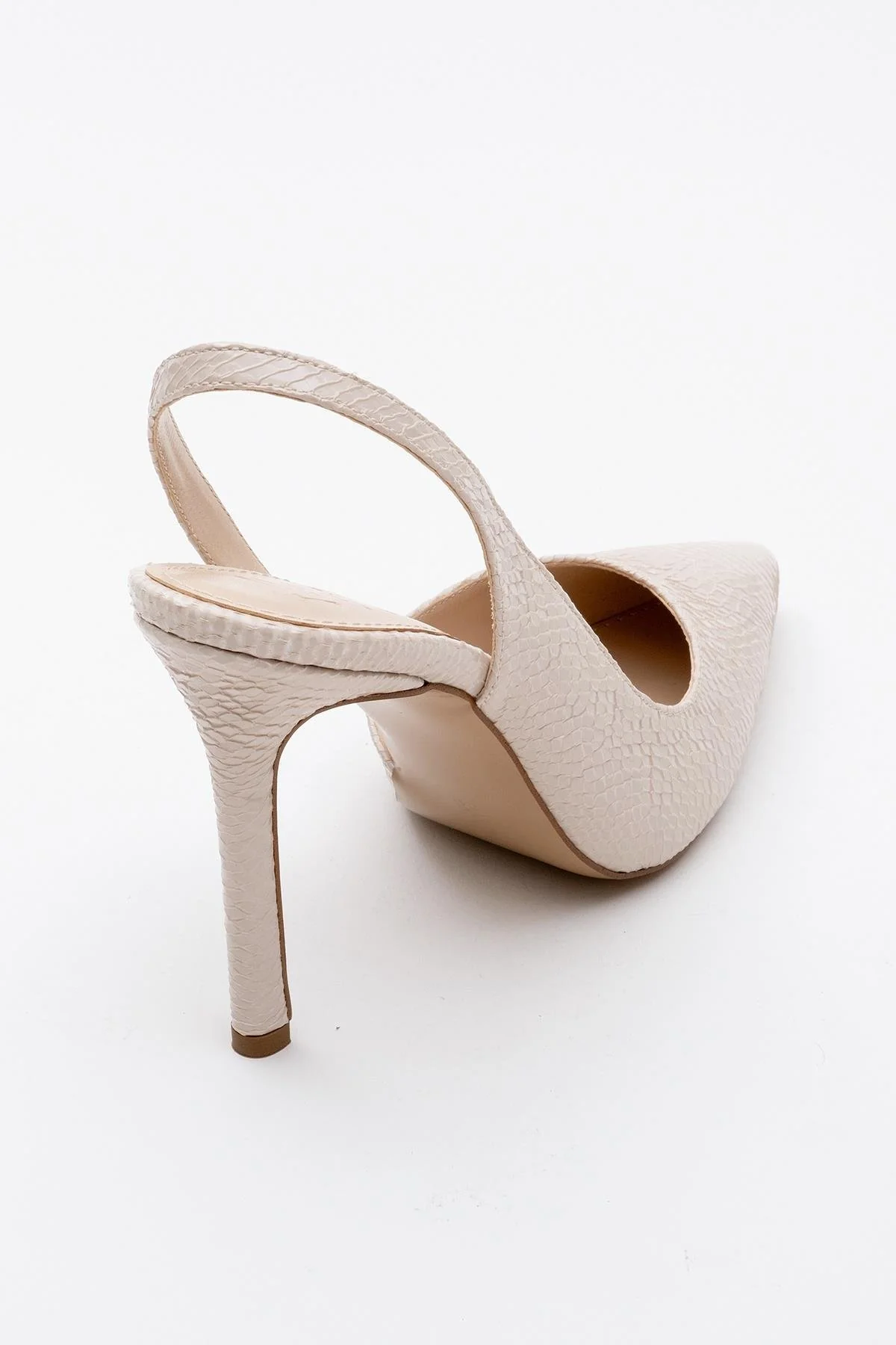 Twine - Beige Patterned Heeled Shoe (Women) - Image 4
