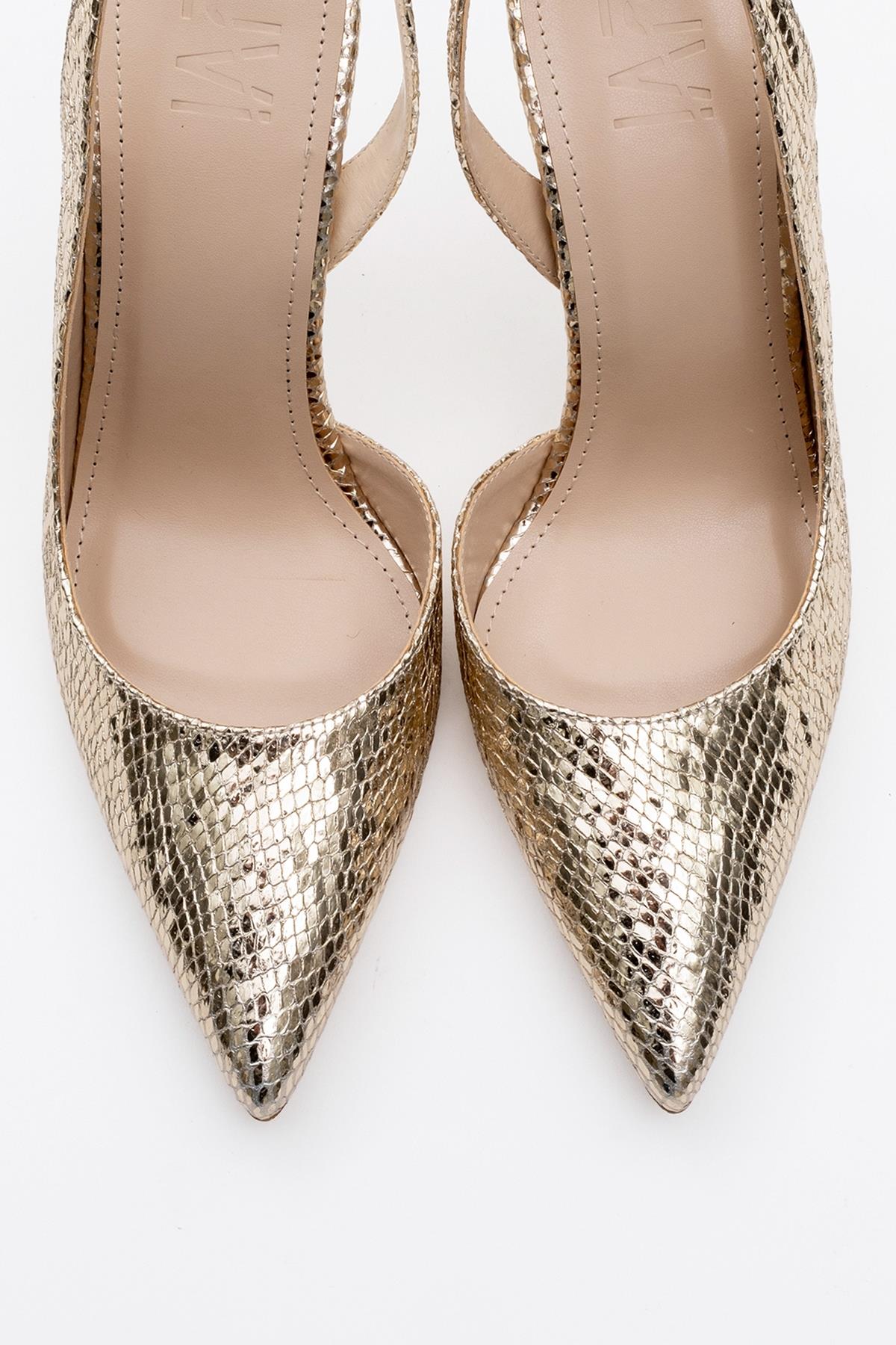Twine - Gold Patterned High Heel (Women) - Image 2