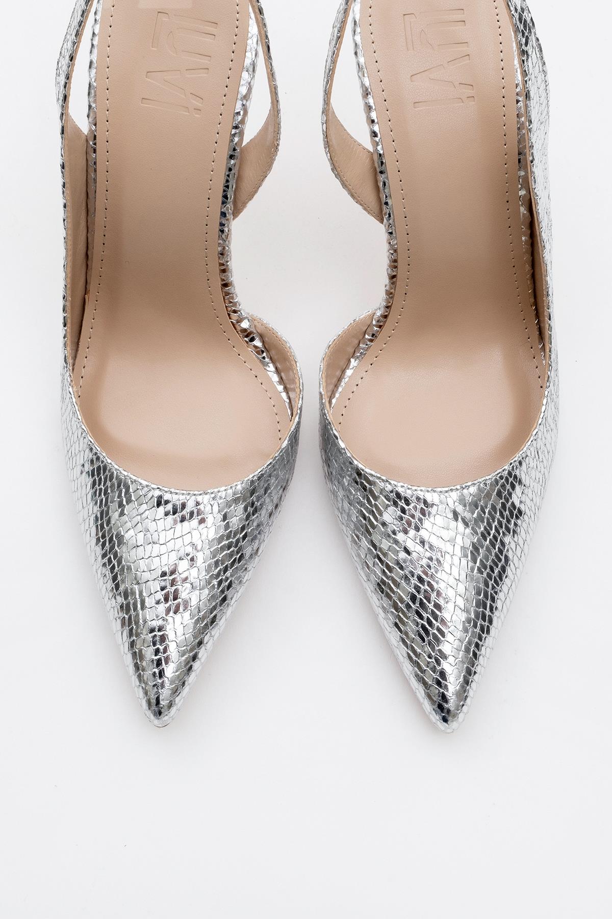 Twine - Silver Patterned High Heel (Women) - Image 2