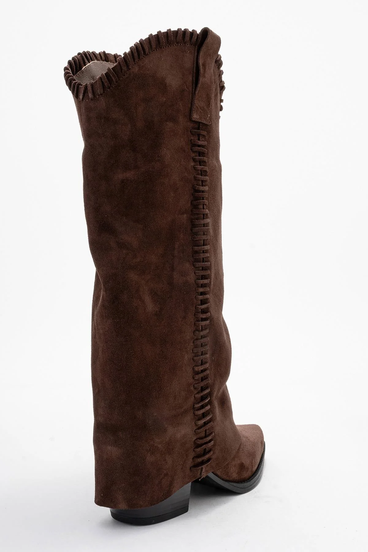 Tyler - Cognac Suede Genuine Leather Western Boot (Women) - Image 5