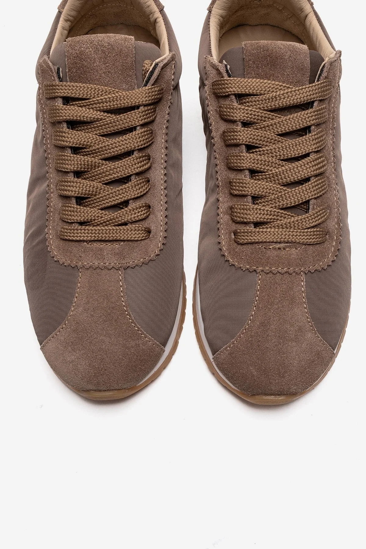 UNICA - Taupe Genuine Leather Sneaker (Women) - Image 2