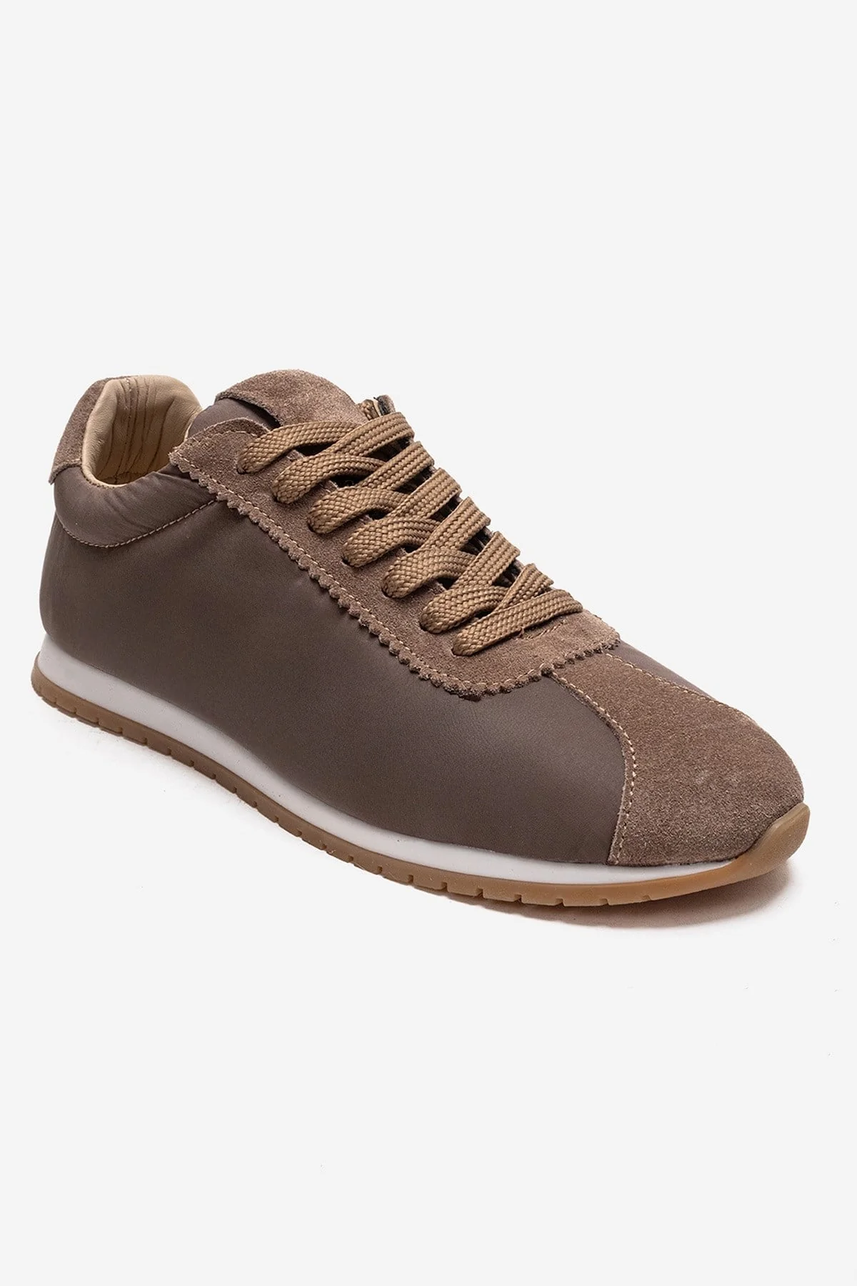UNICA - Taupe Genuine Leather Sneaker (Women) - Image 3