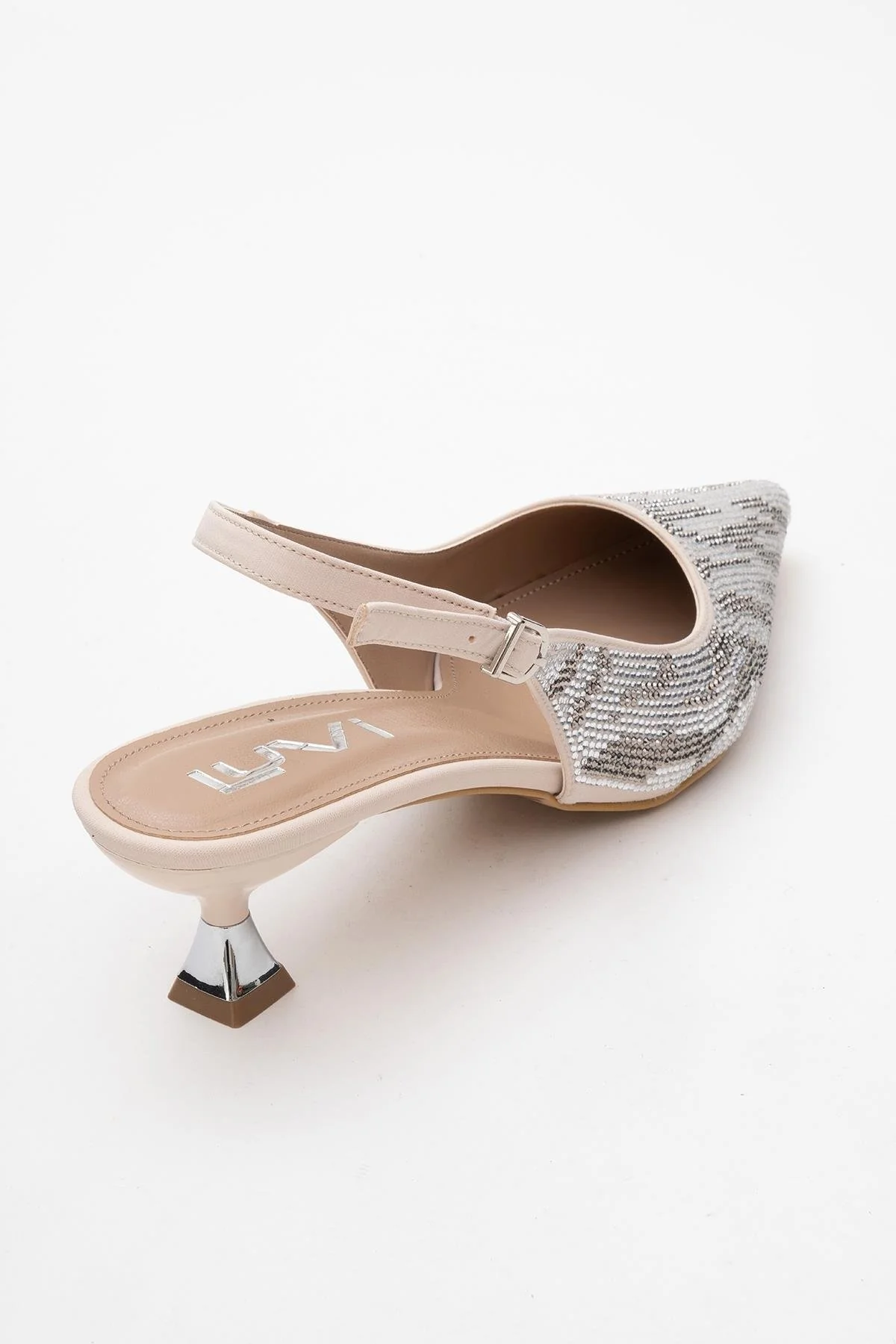 Ushes - Beige Short Heel Dress Shoe (Women) - Image 5