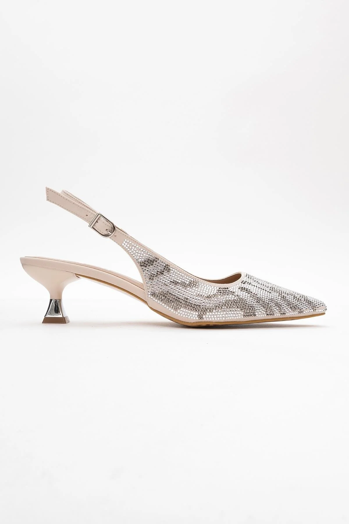 Ushes - Beige Short Heel Dress Shoe (Women) - Image 6