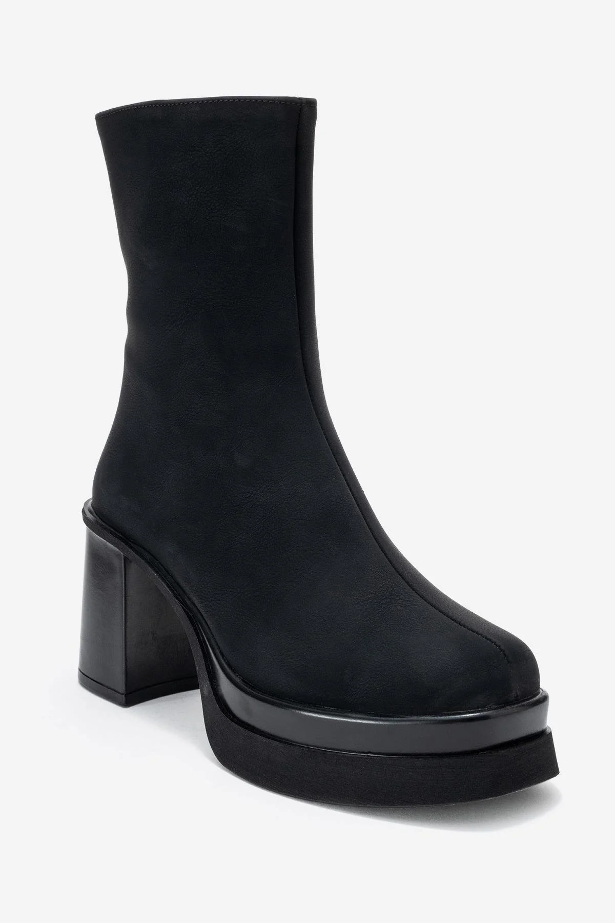 Valen - Black Platform Heel Boot (Women) - Image 3