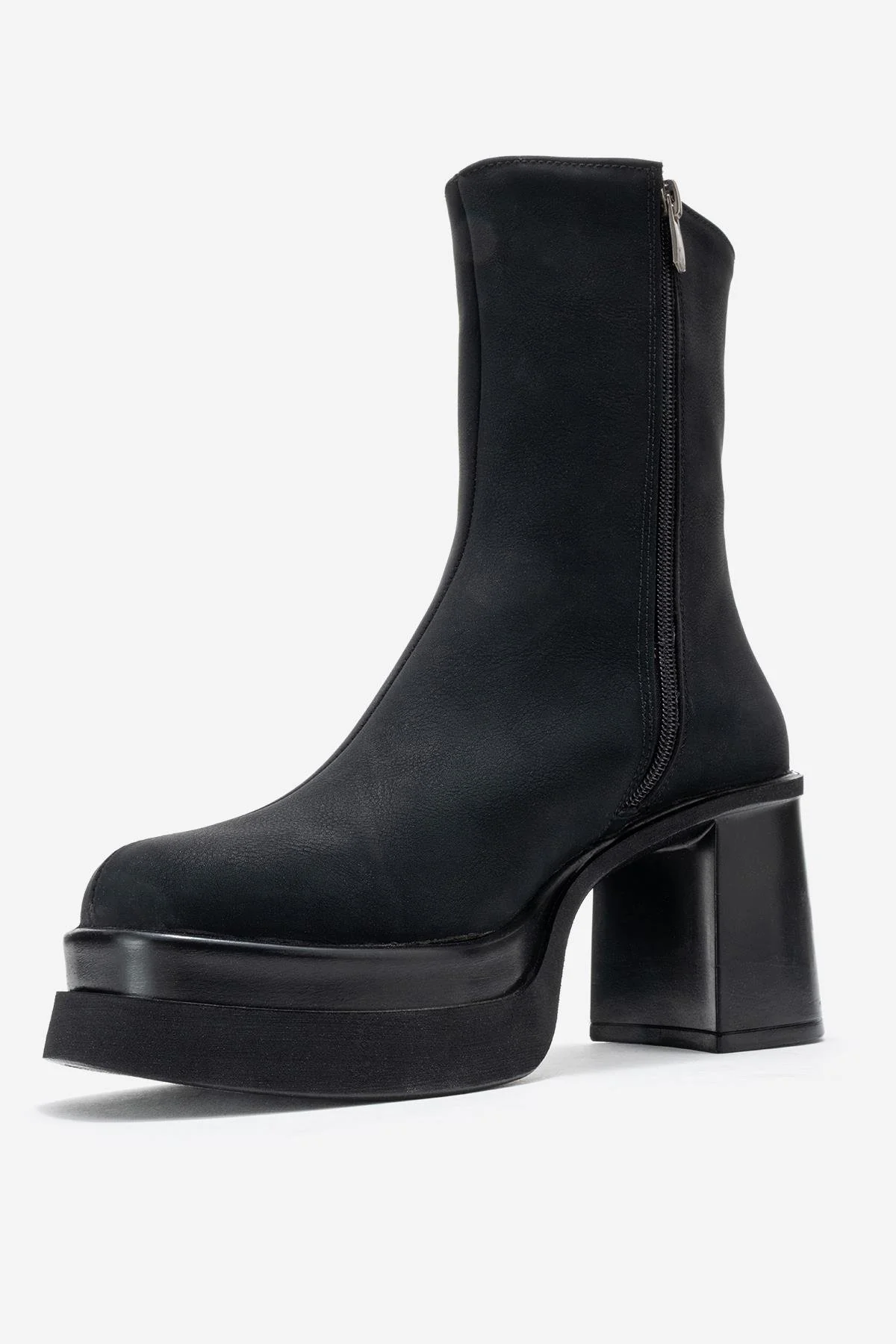 Valen - Black Platform Heel Boot (Women) - Image 4