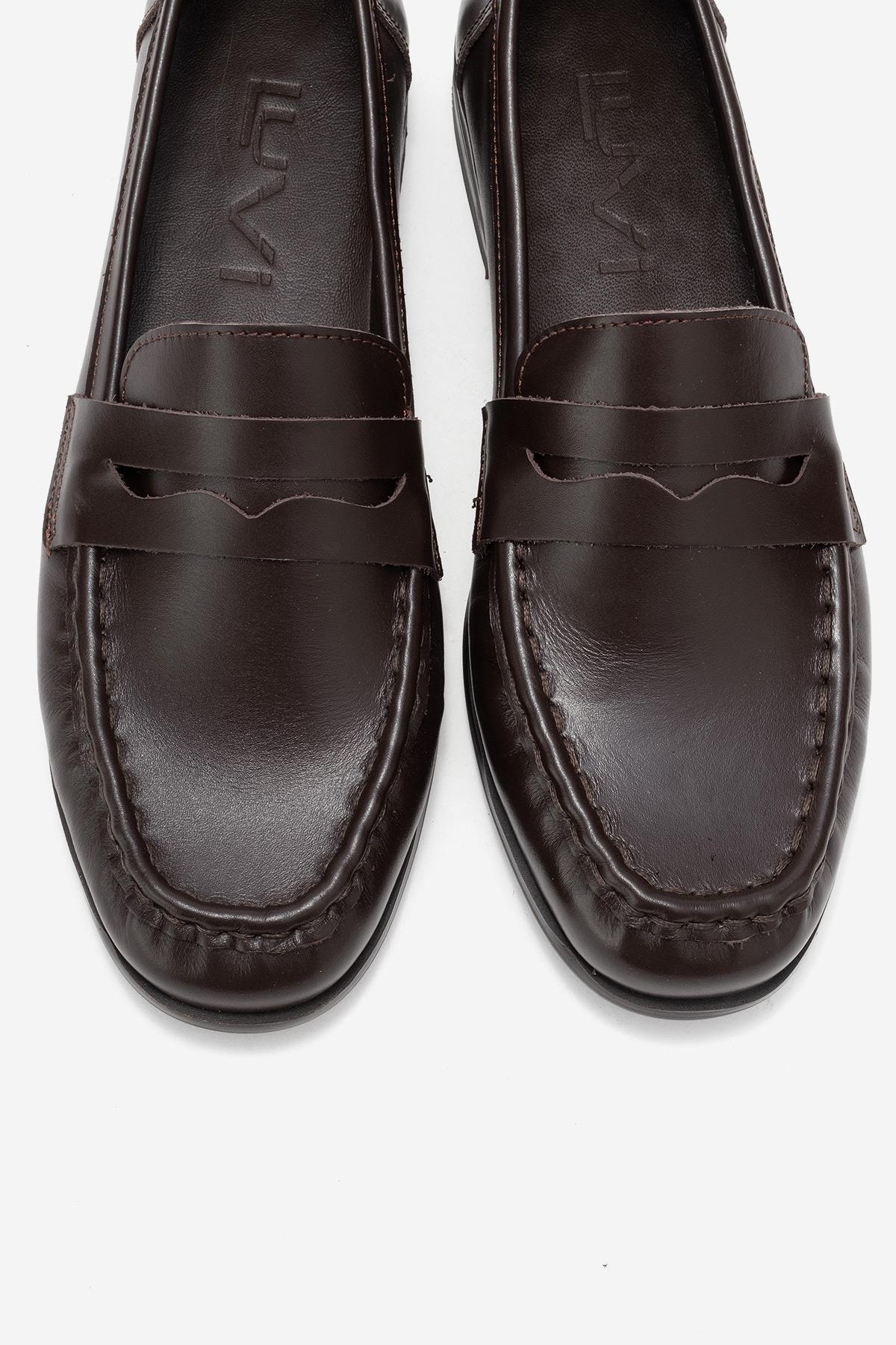 Valia - Brown Genuine Leather Loafer (Women) - Image 2