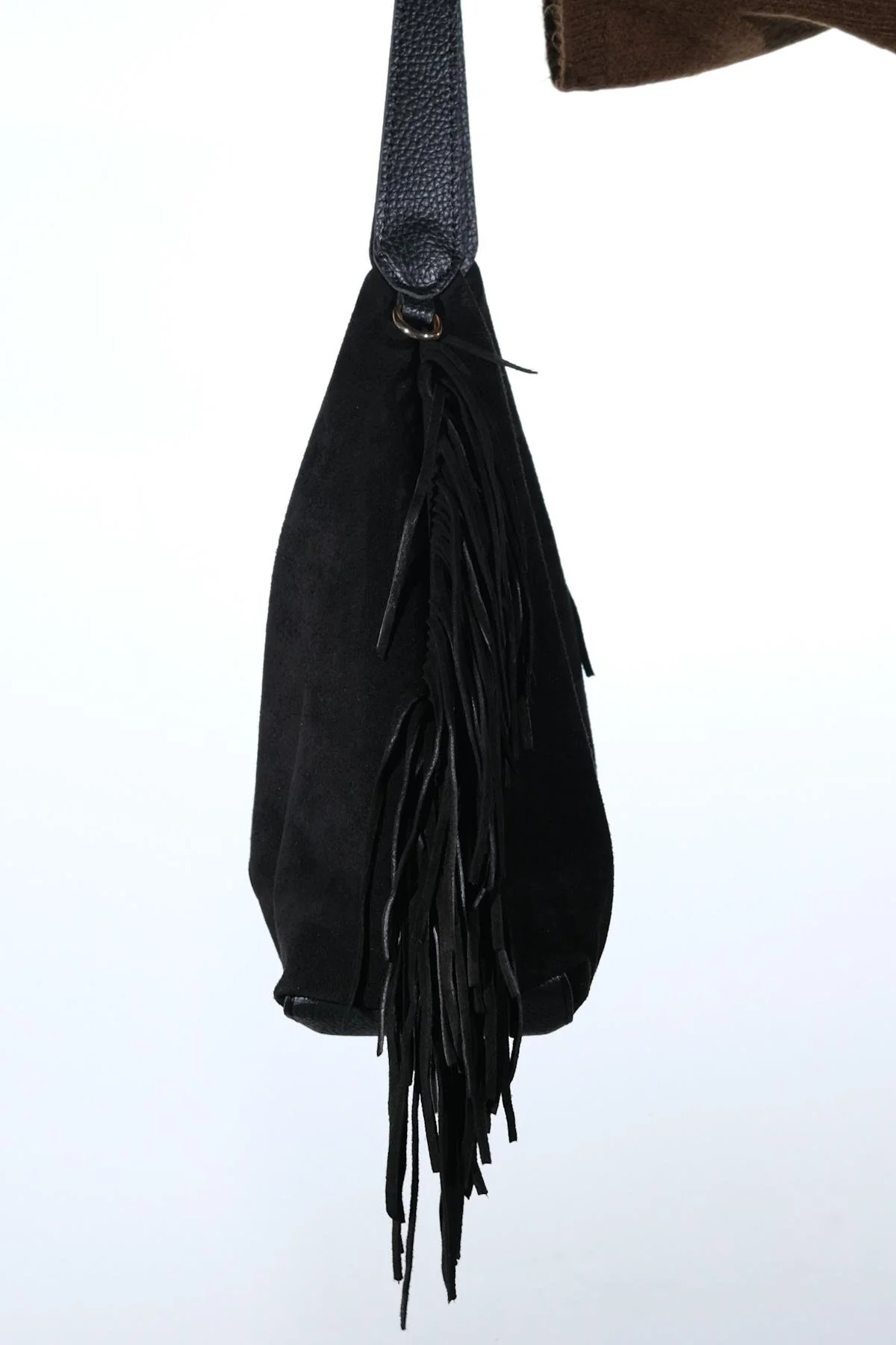 VALS - Black Genuine Suede Leather Shoulder Bag (Women) - Image 4