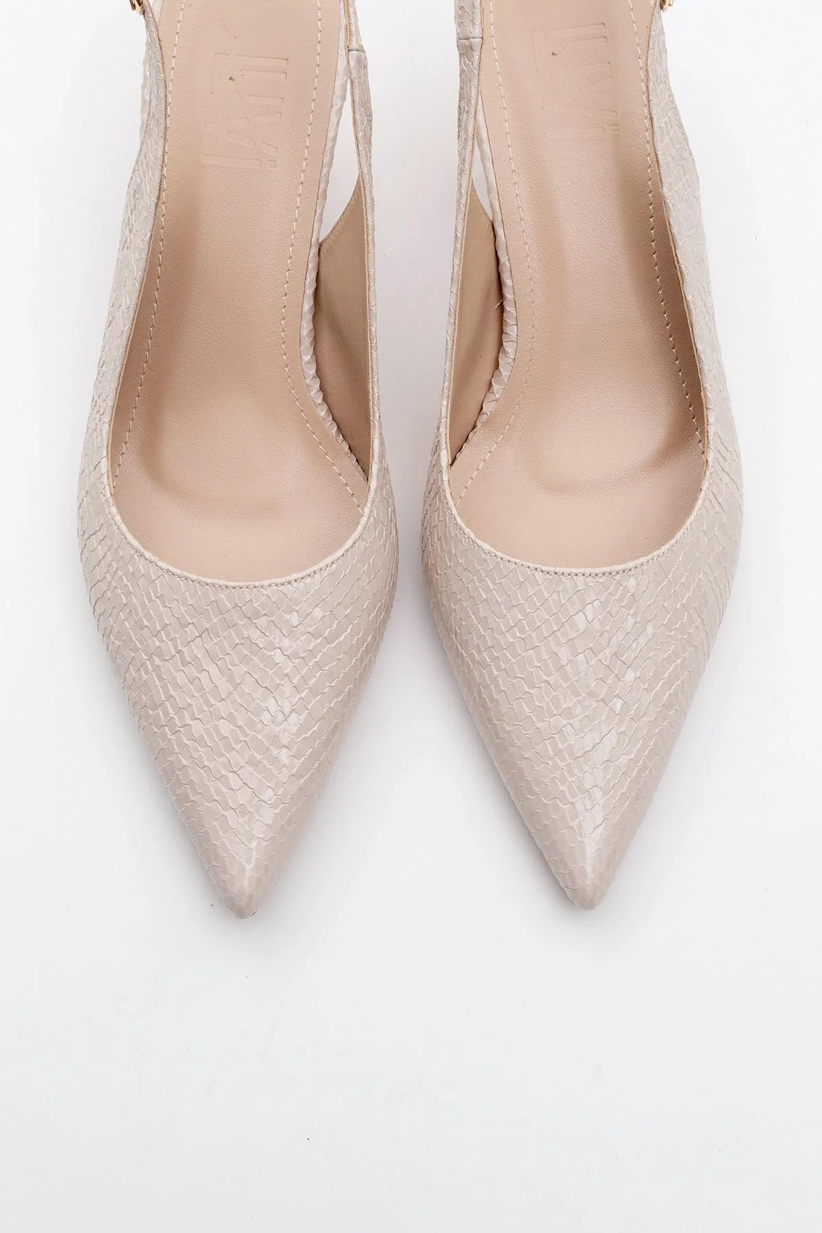 Value - Beige Patterned Heeled Shoe (Women) - Image 2
