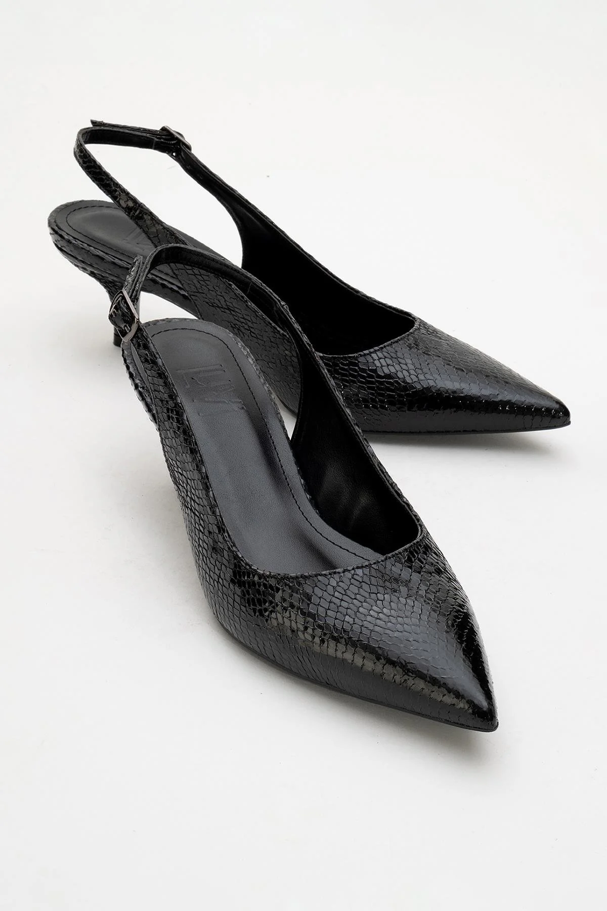 Value - Black Patterned Heeled Shoe (Women)