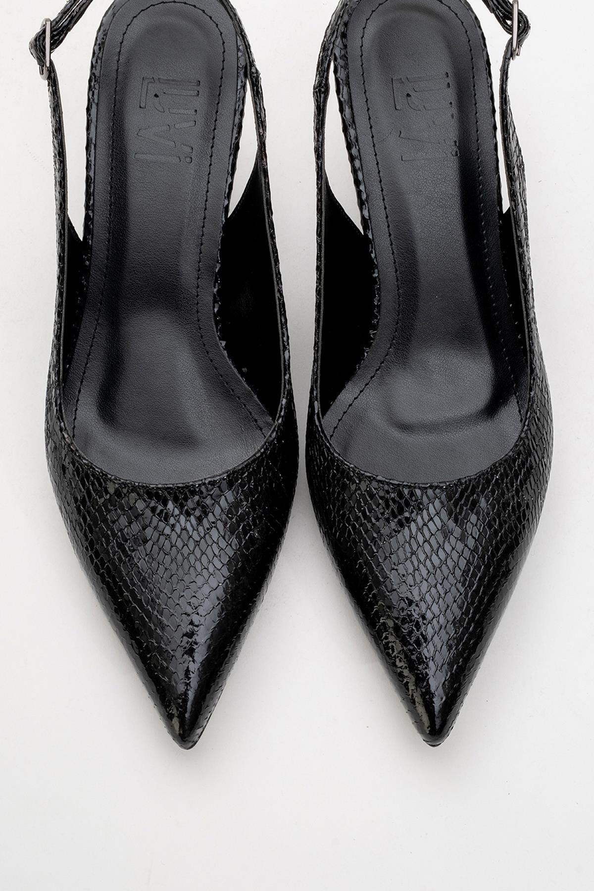 Value - Black Patterned Heeled Shoe (Women) - Image 2