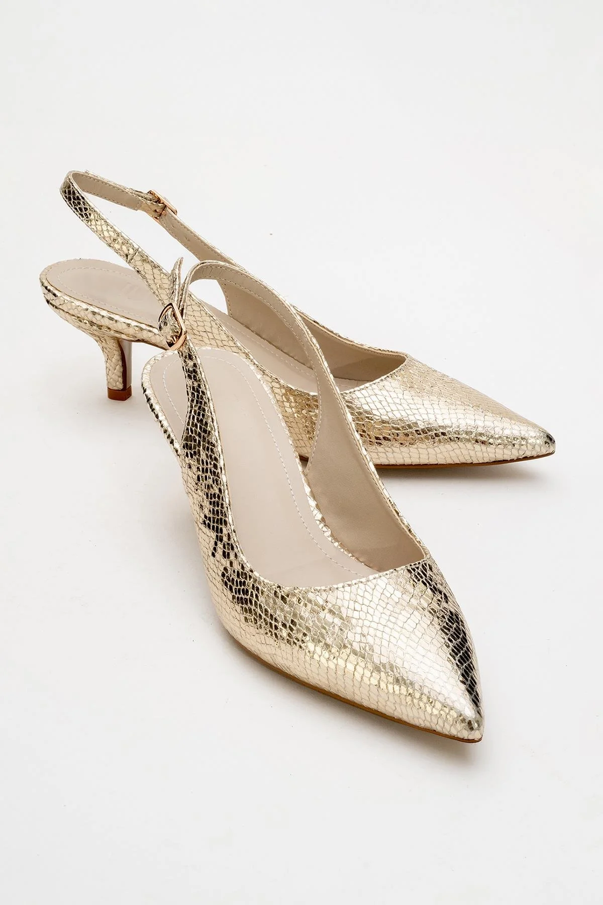 Value - Gold Patterned Heeled Shoe (Women)