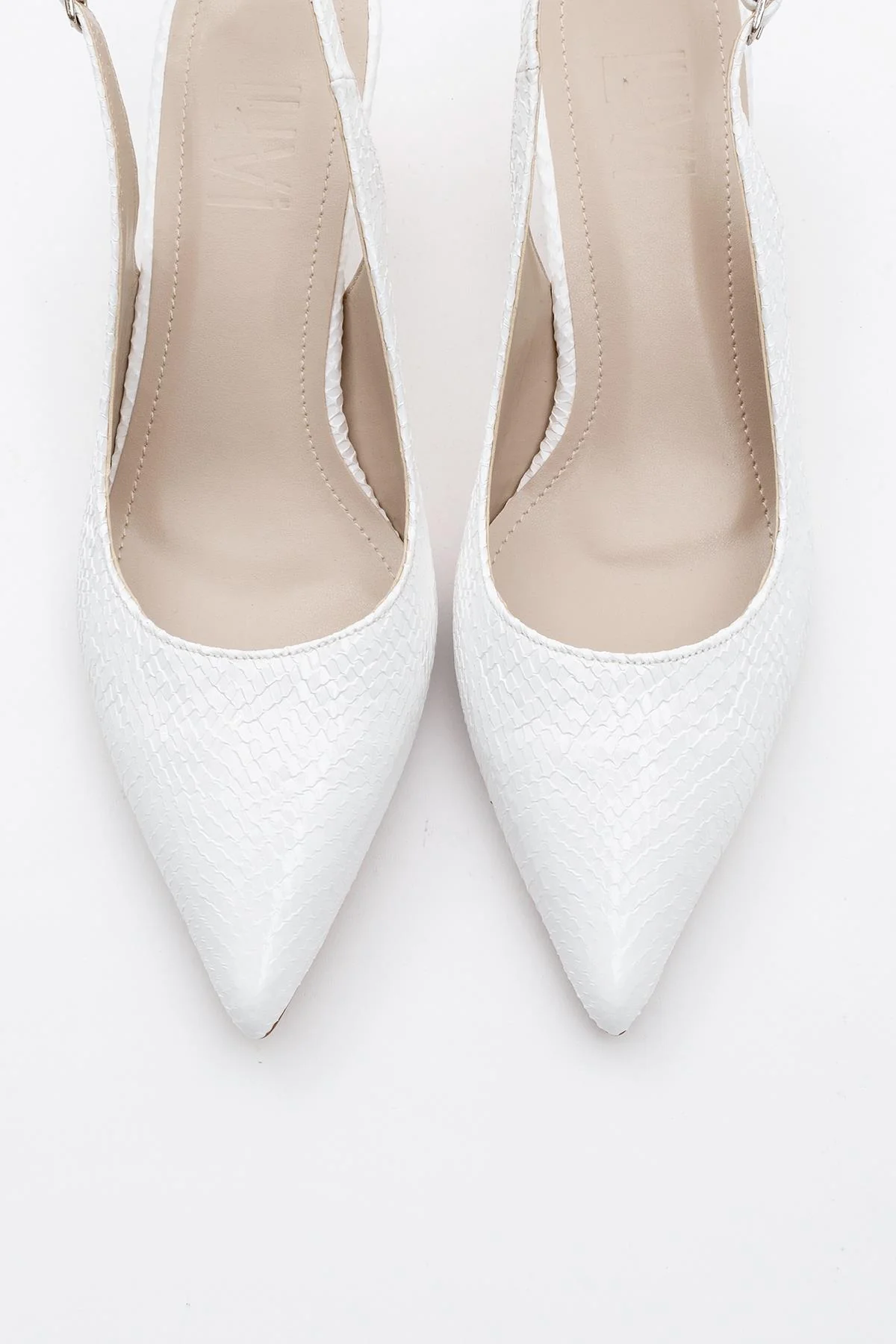 Value - White Patterned Heeled Shoe (Women) - Image 2