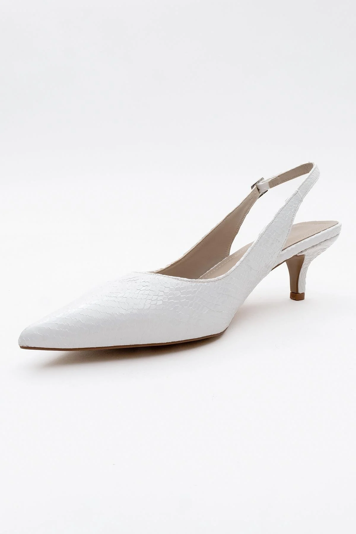 Value - White Patterned Heeled Shoe (Women) - Image 3