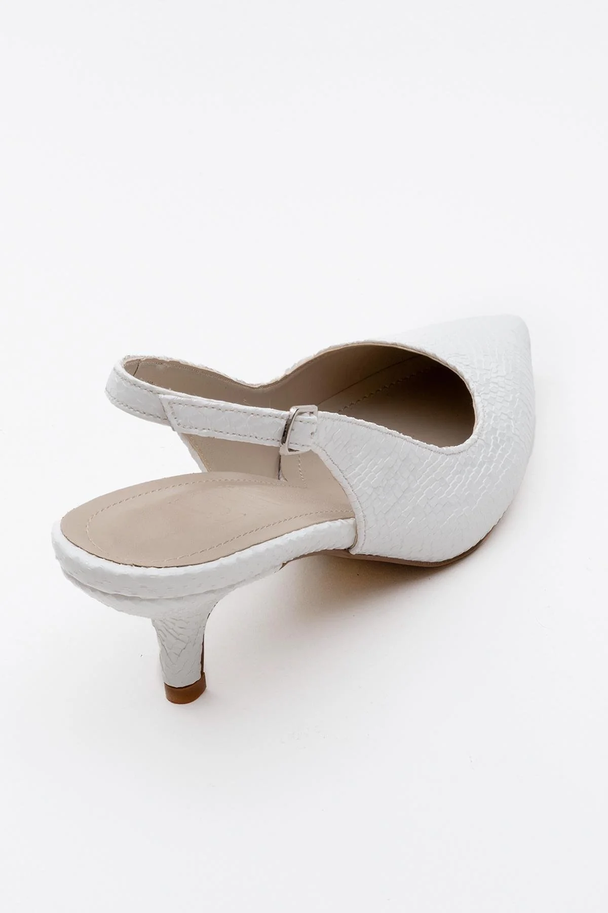 Value - White Patterned Heeled Shoe (Women) - Image 4