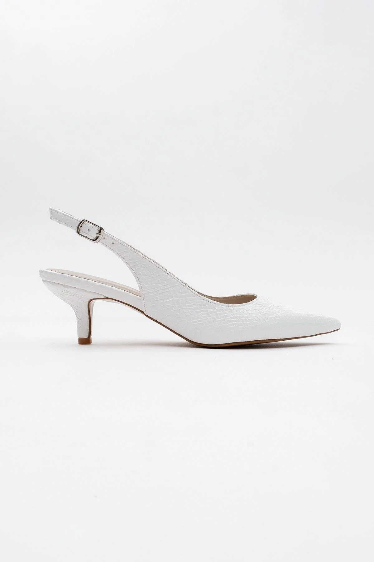 Value - White Patterned Heeled Shoe (Women) - Image 5