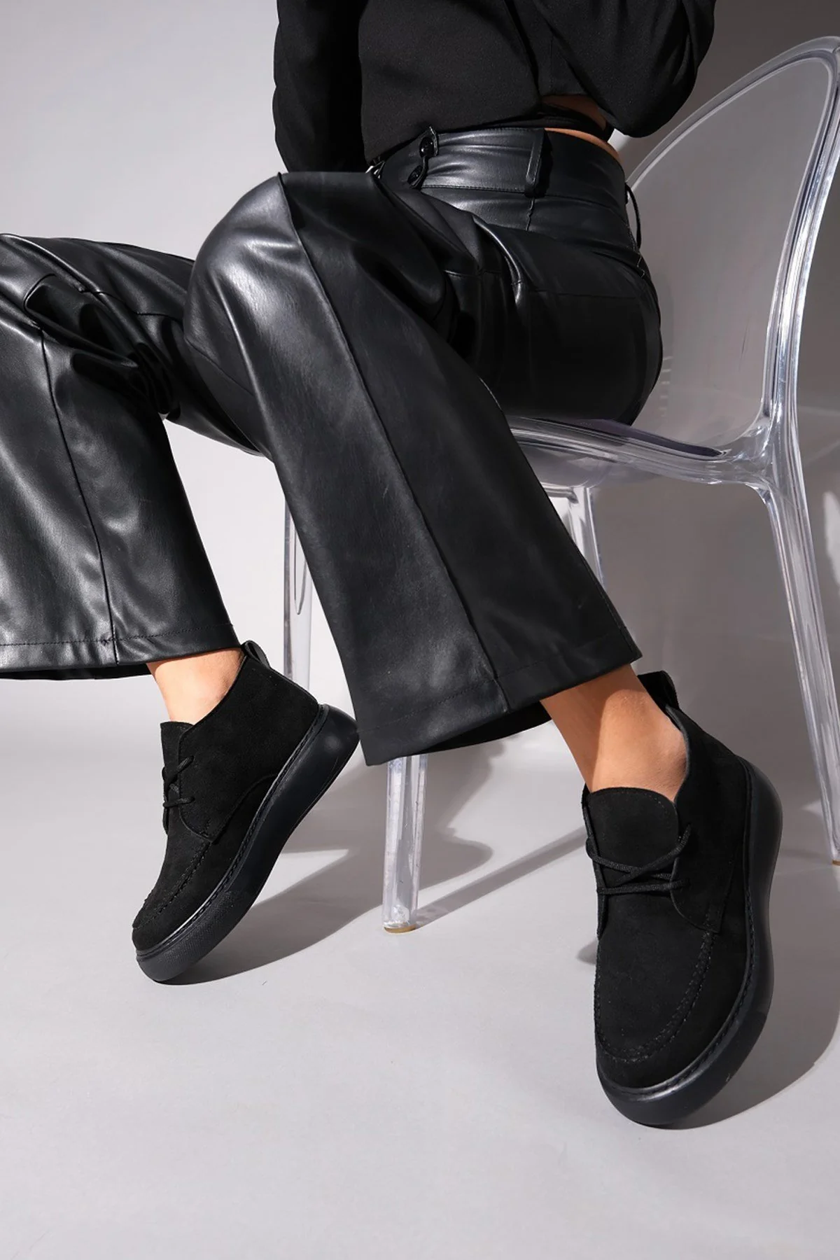 Valve - Black Suede Boot (Women) - Image 7