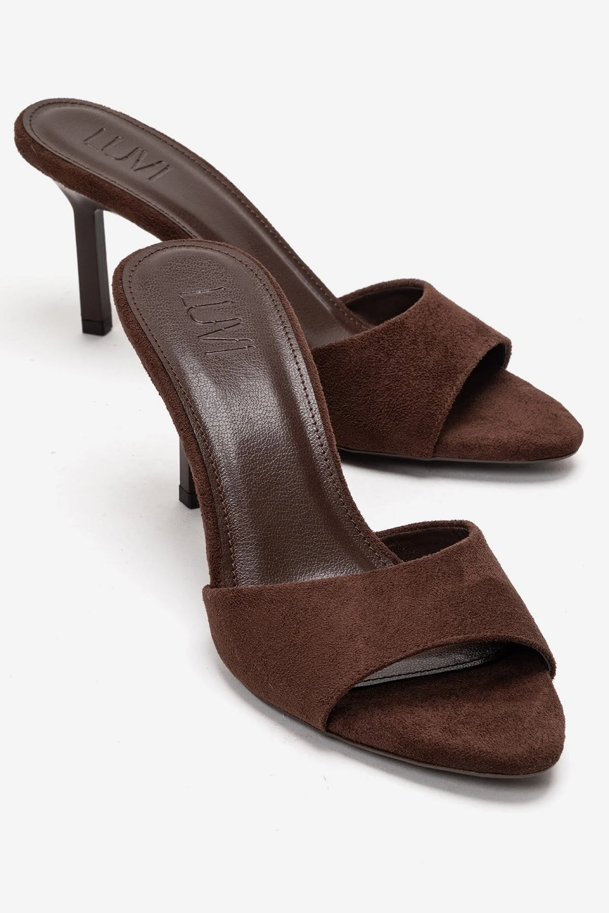 Varelan - Brown Suede Heeled Mule (Women)