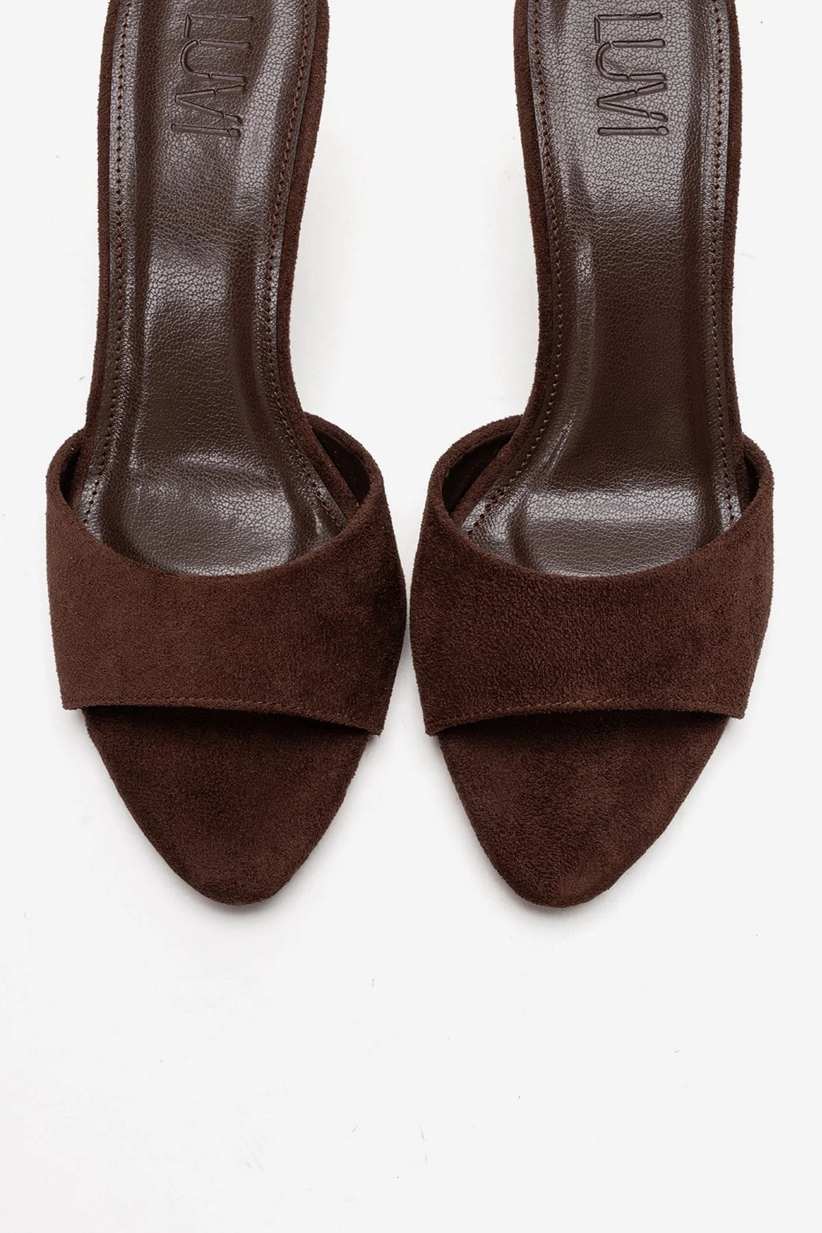 Varelan - Brown Suede Heeled Mule (Women) - Image 2