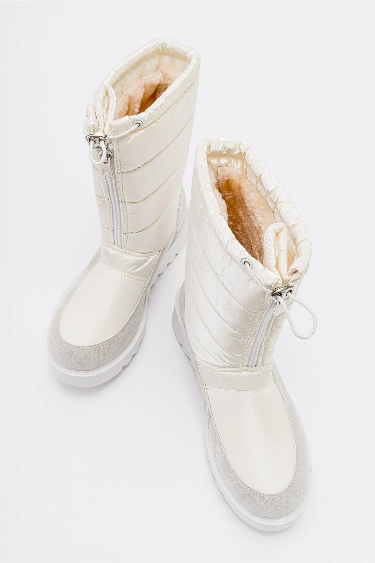 Vay - White Zip-Up Snow Boot (Women) - Image 2