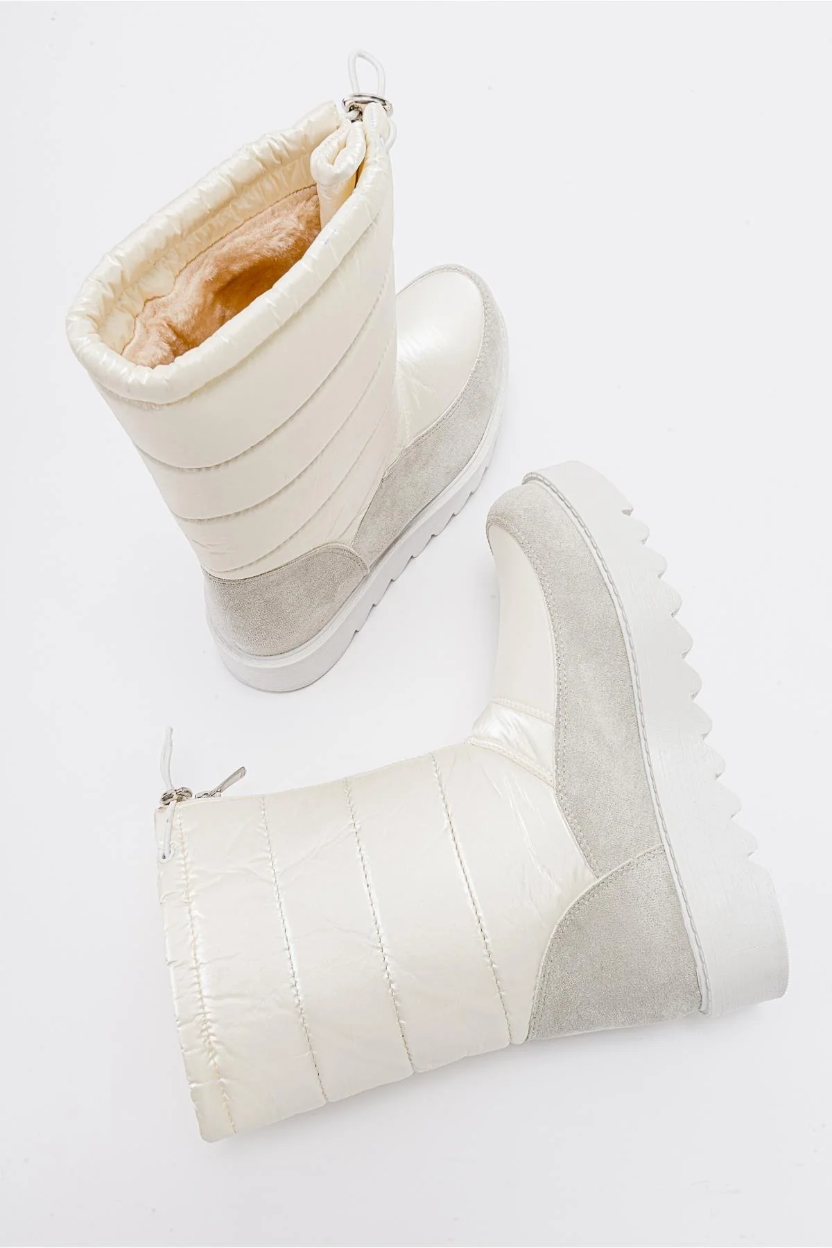 Vay - White Zip-Up Snow Boot (Women) - Image 3