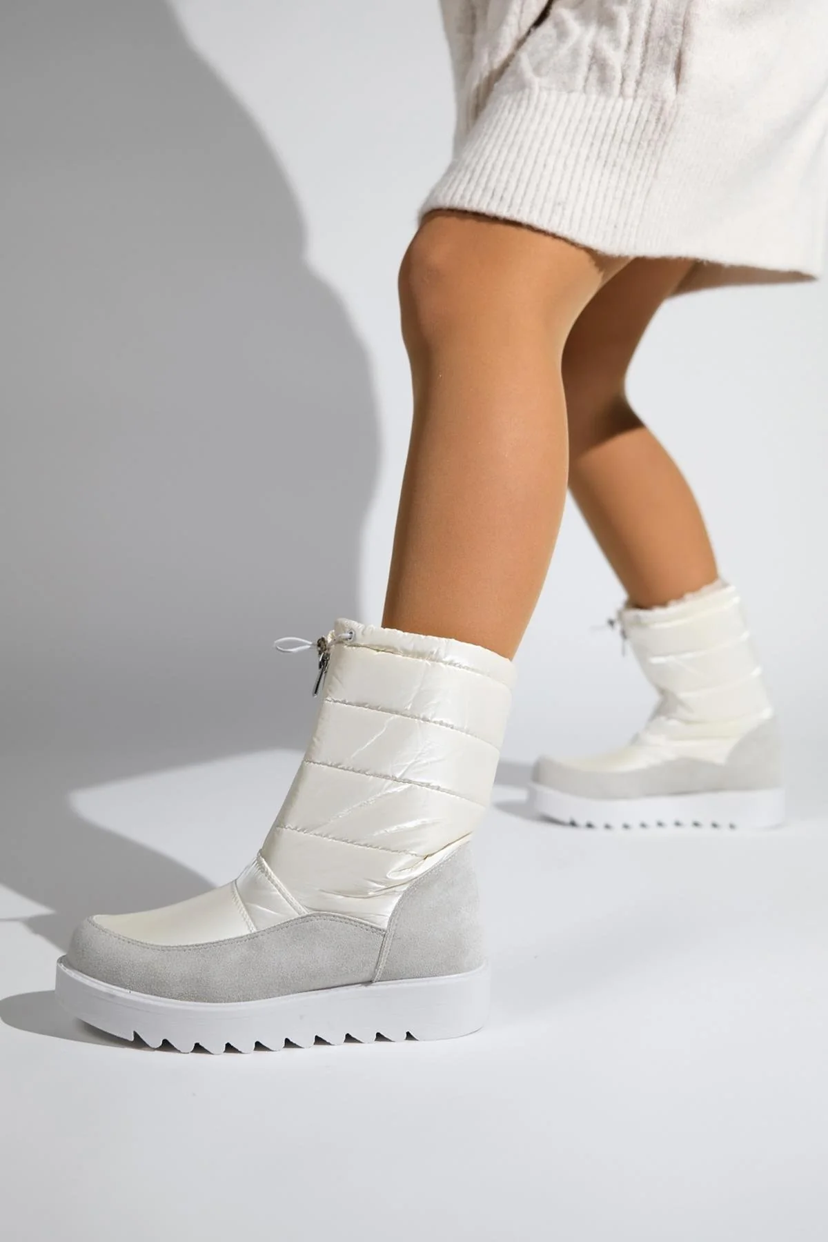 Vay - White Zip-Up Snow Boot (Women) - Image 7