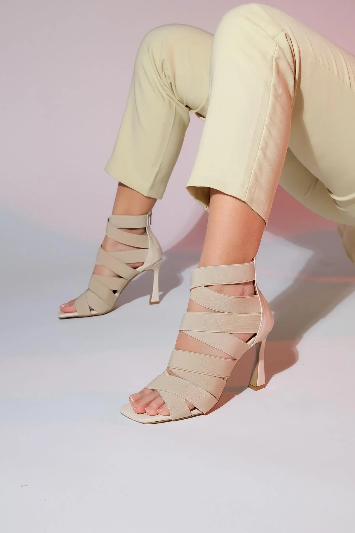 Vejle - Beige Open-Toe Stiletto (Women) - Image 5