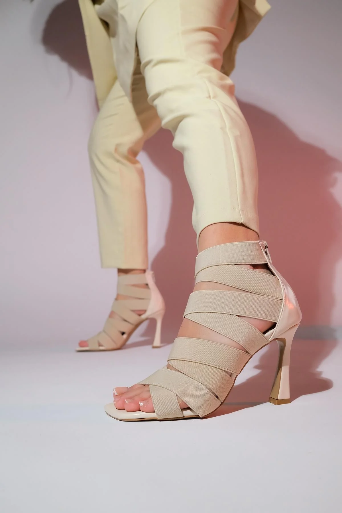 Vejle - Beige Open-Toe Stiletto (Women) - Image 6