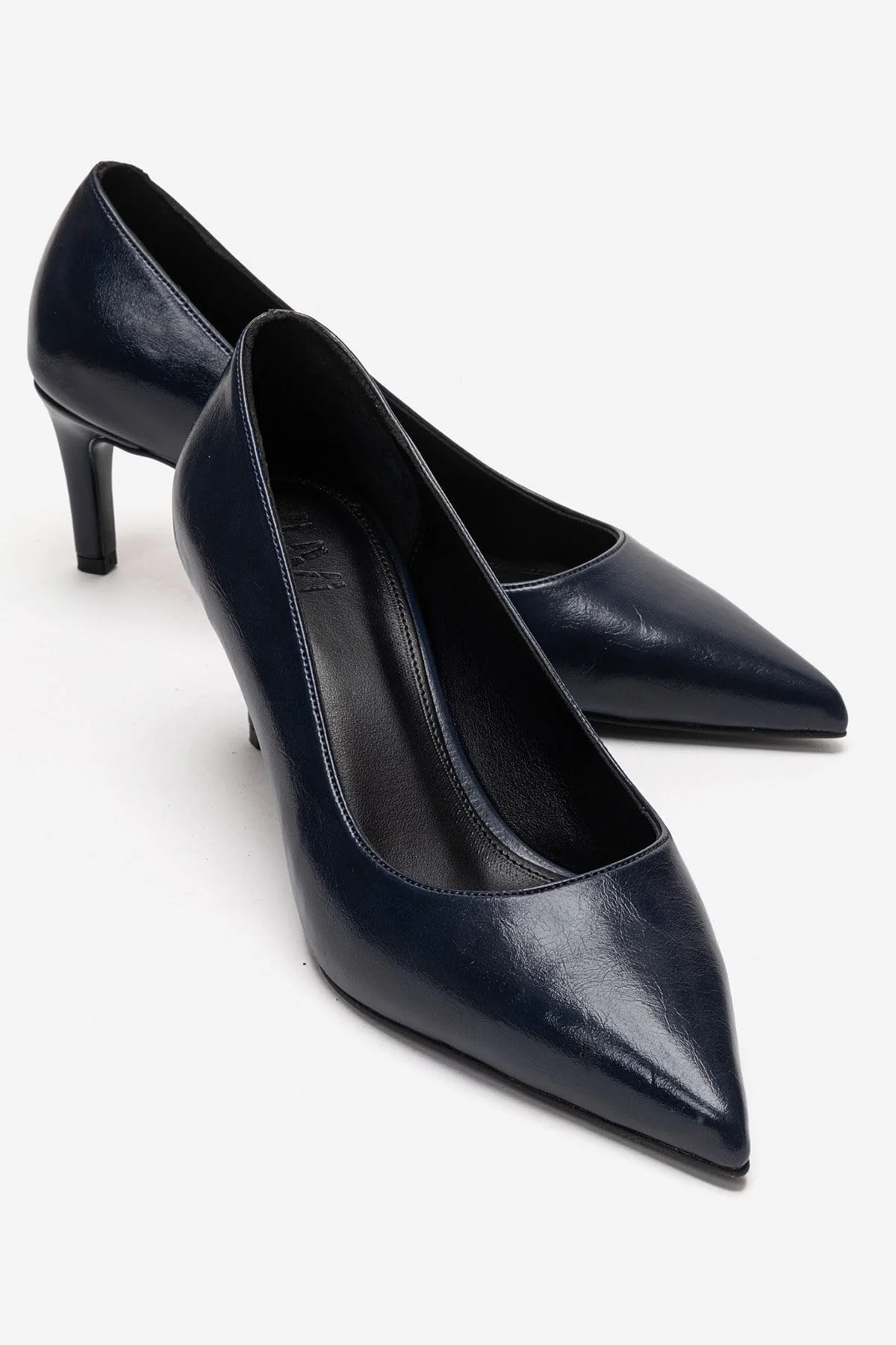 VELMIRA - Navy Genuine Leather Stiletto Pump (Women)