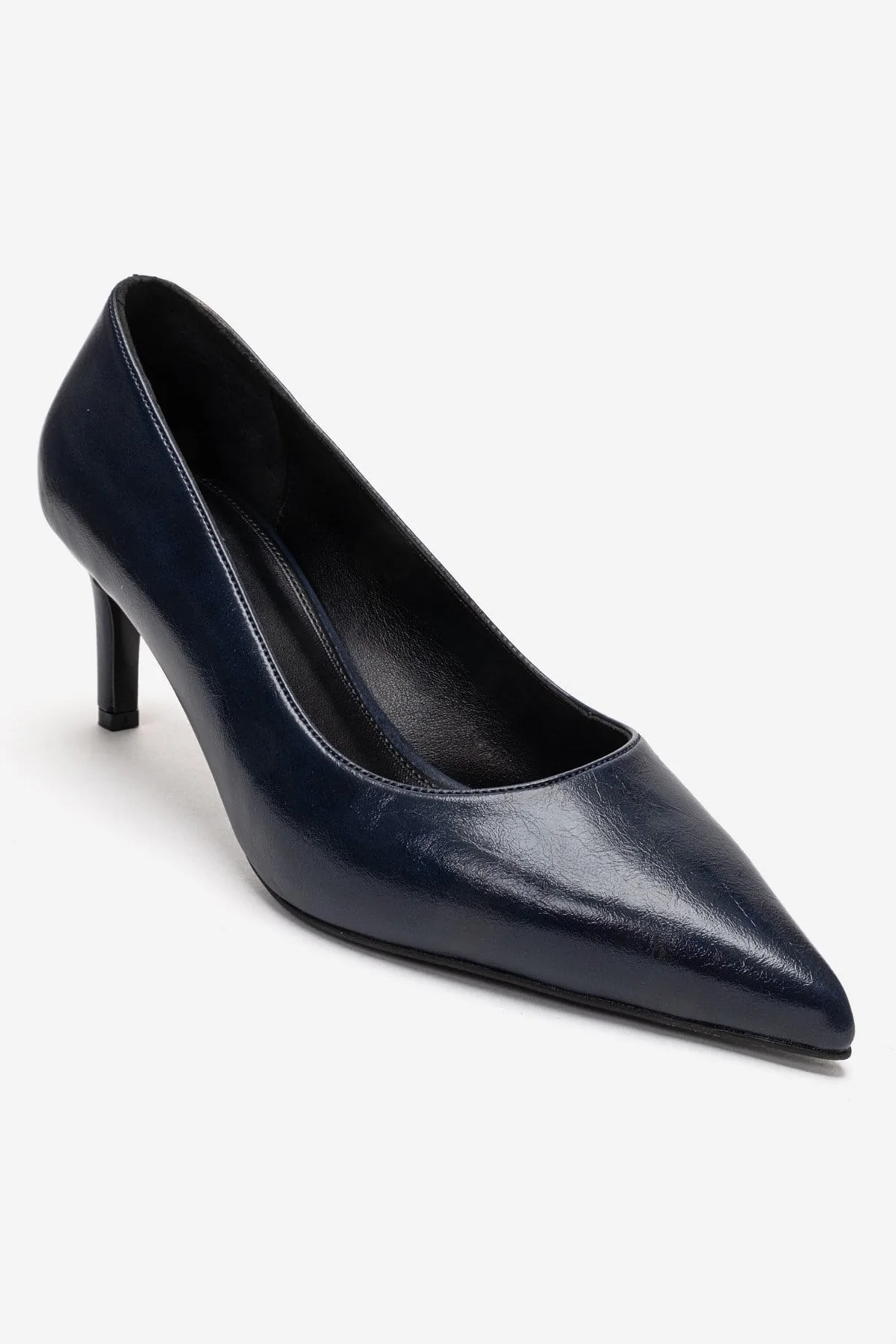 VELMIRA - Navy Genuine Leather Stiletto Pump (Women) - Image 3