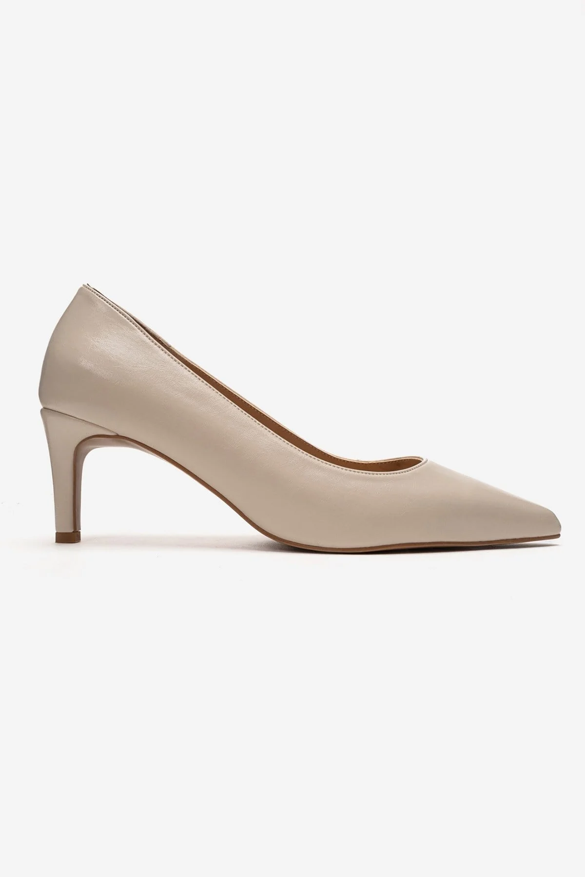 VELMIRA - Off-White Genuine Leather Stiletto Pump (Women) - Image 4