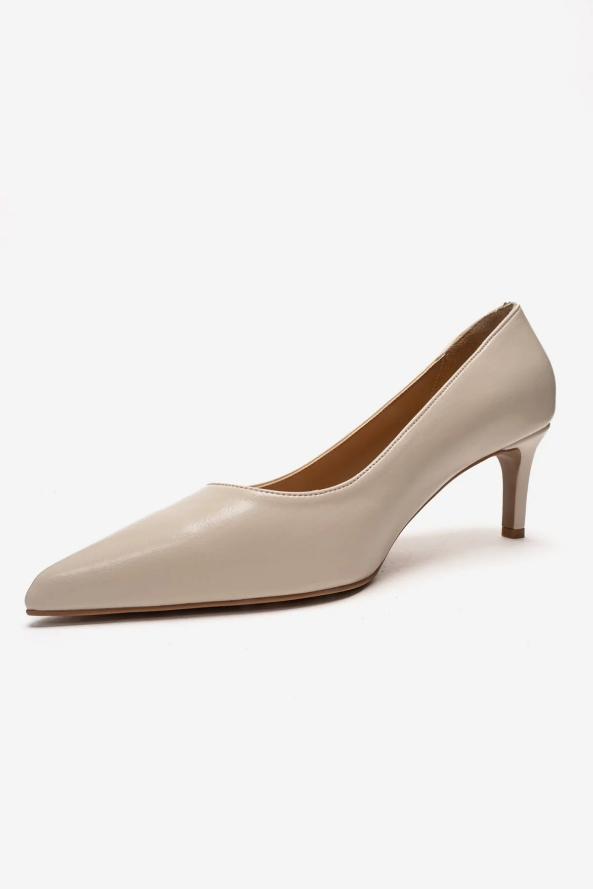 VELMIRA - Off-White Genuine Leather Stiletto Pump (Women) - Image 6
