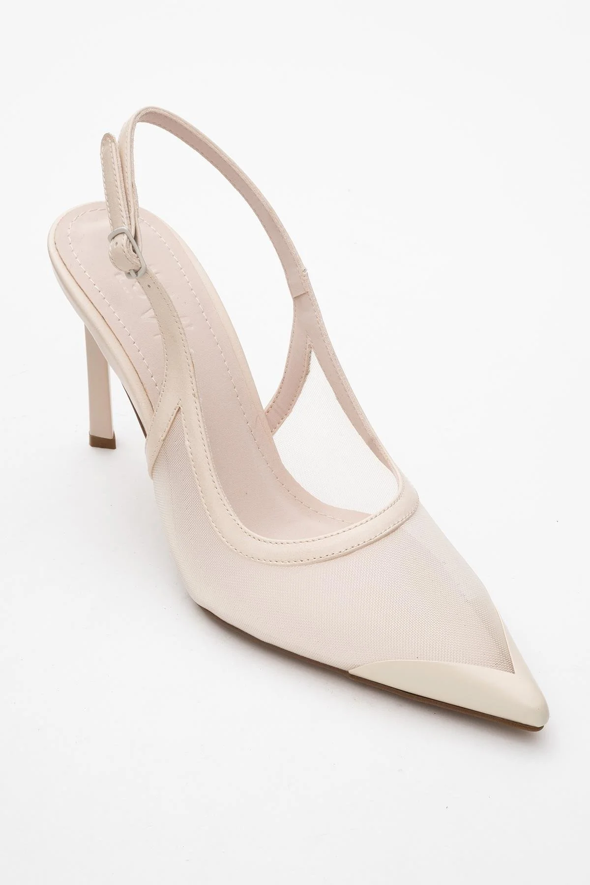 Venas - Beige Mesh High Heel Shoe (Women) - Image 3