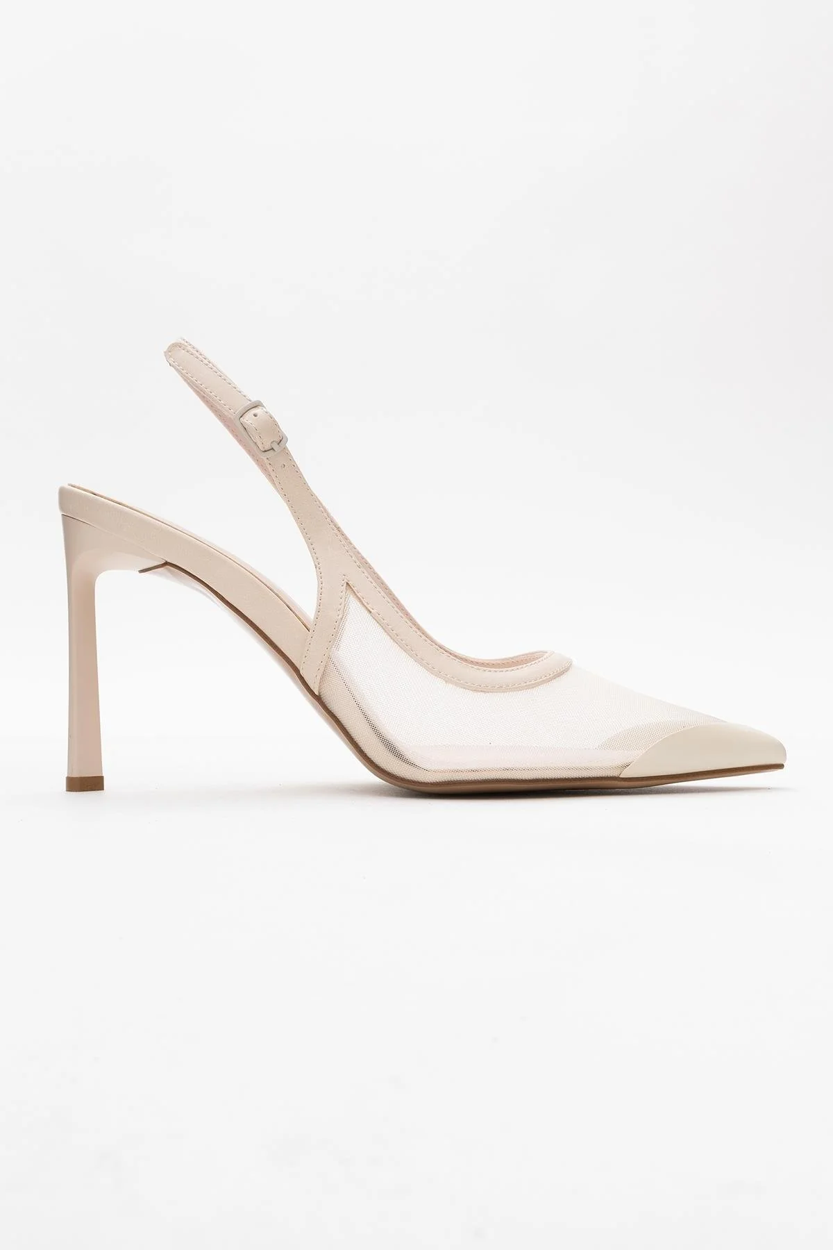 Venas - Beige Mesh High Heel Shoe (Women) - Image 6