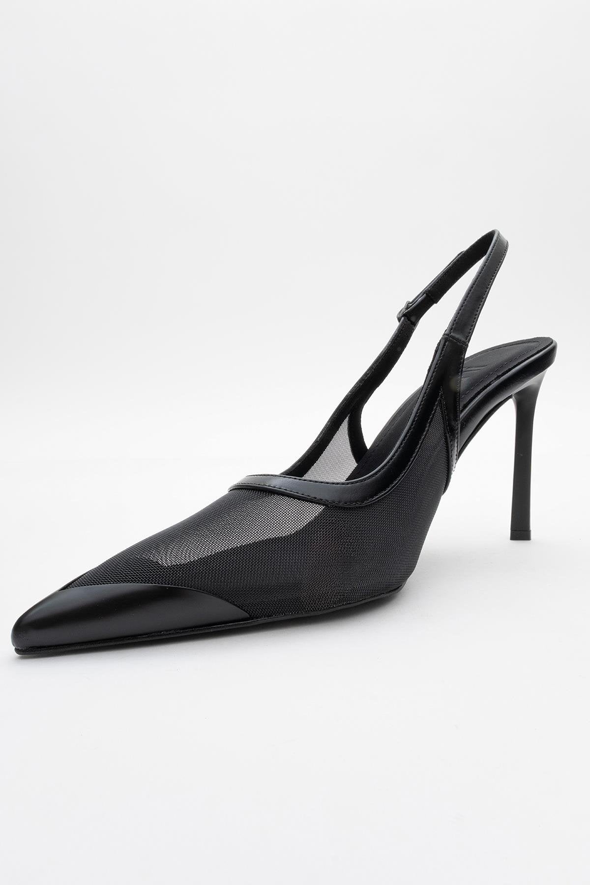 Venas - Black Mesh Slingback Stiletto (Women) - Image 4