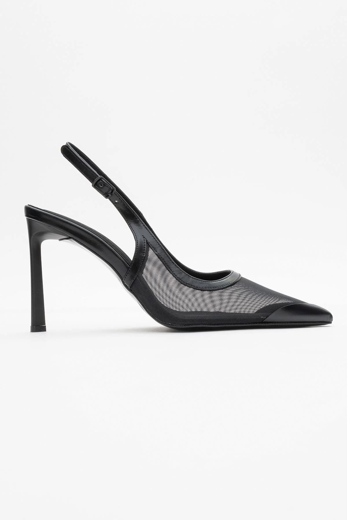 Venas - Black Mesh Slingback Stiletto (Women) - Image 6