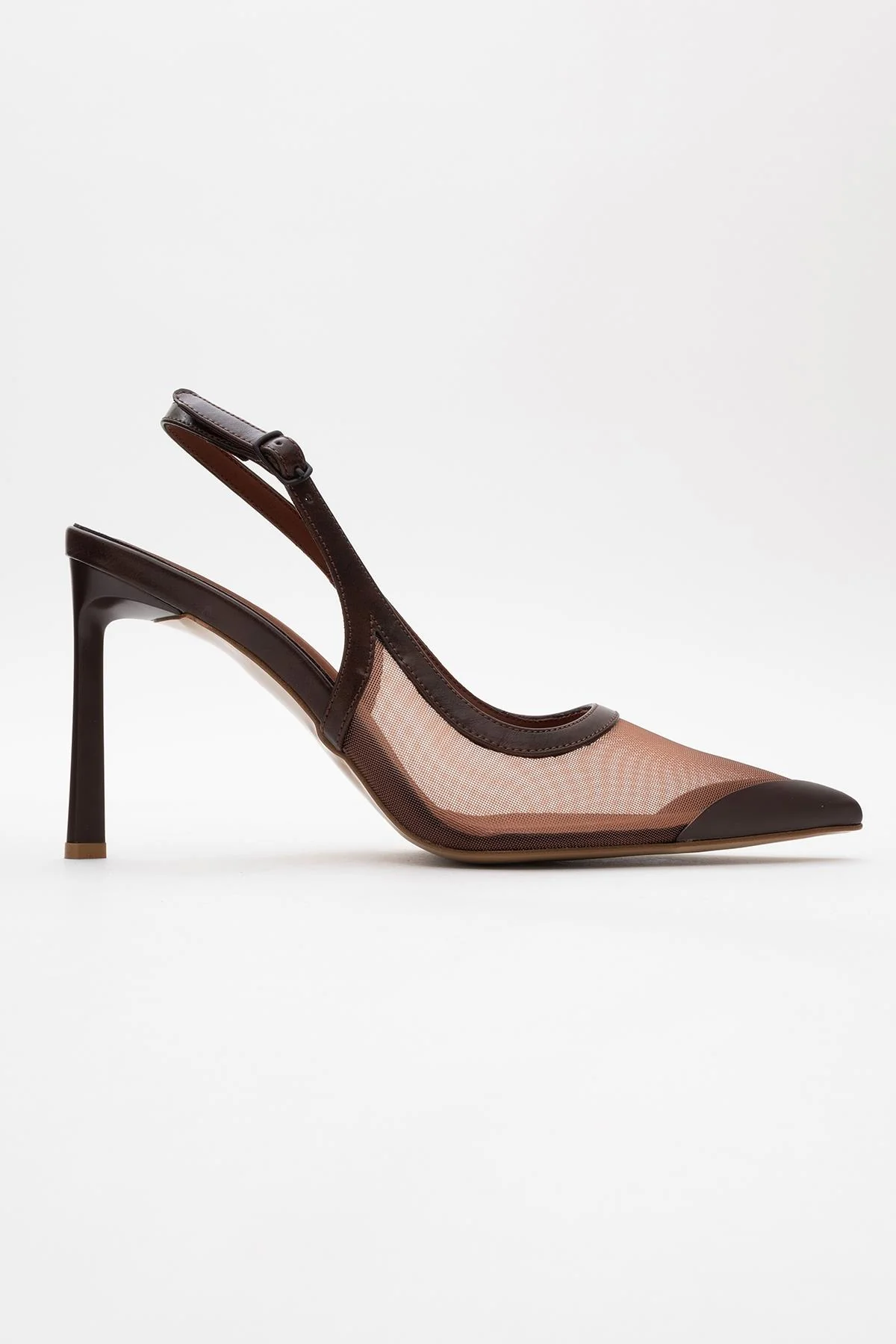 Venas - Brown Mesh Slingback High Heel (Women) - Image 6
