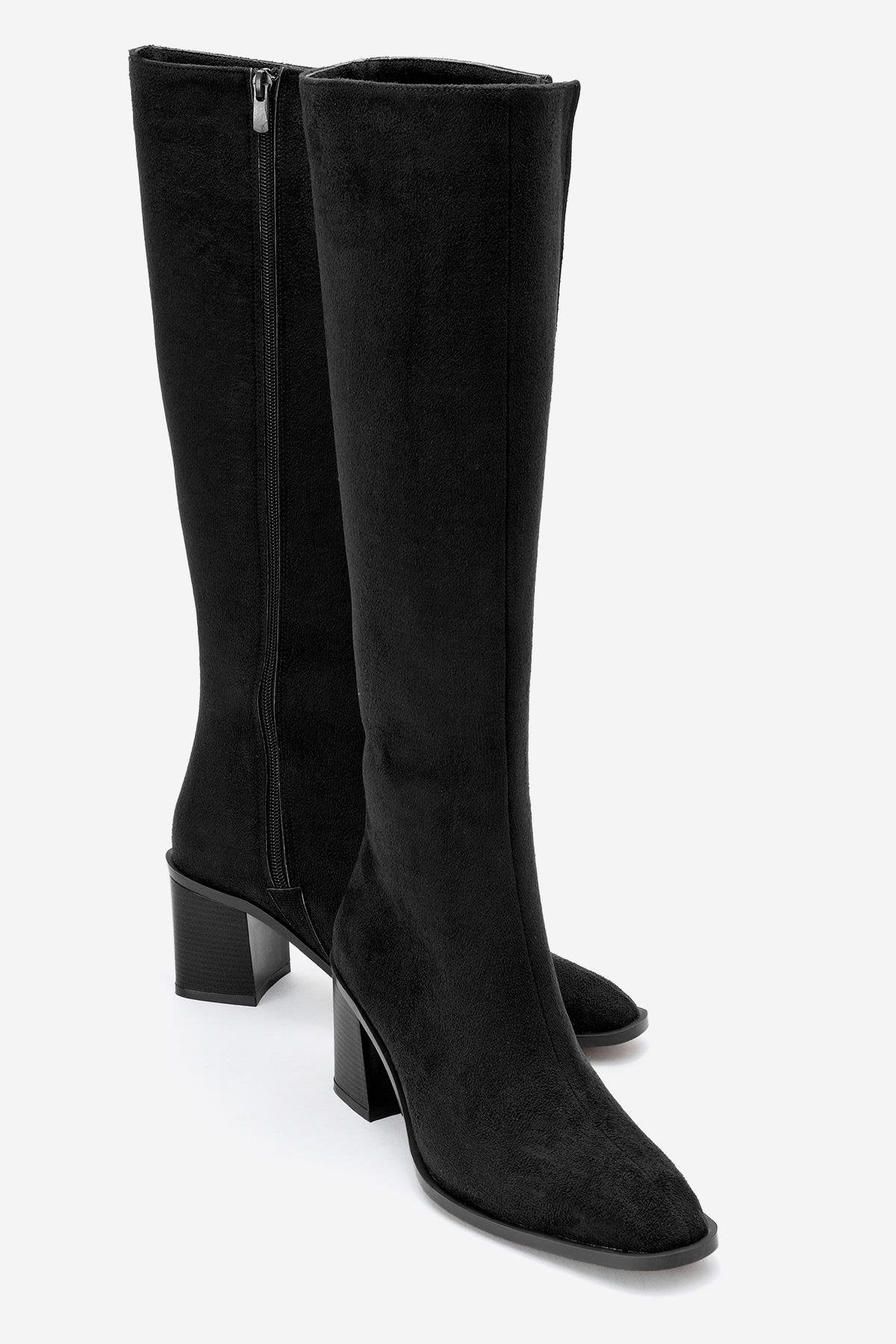 Venia - Black Block Heel Boot (Women)