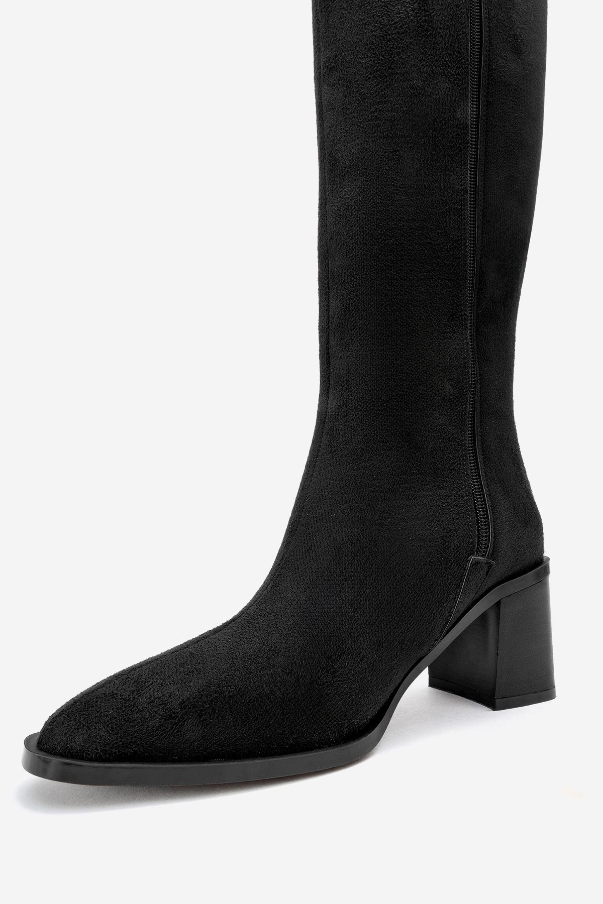 Venia - Black Block Heel Boot (Women) - Image 4