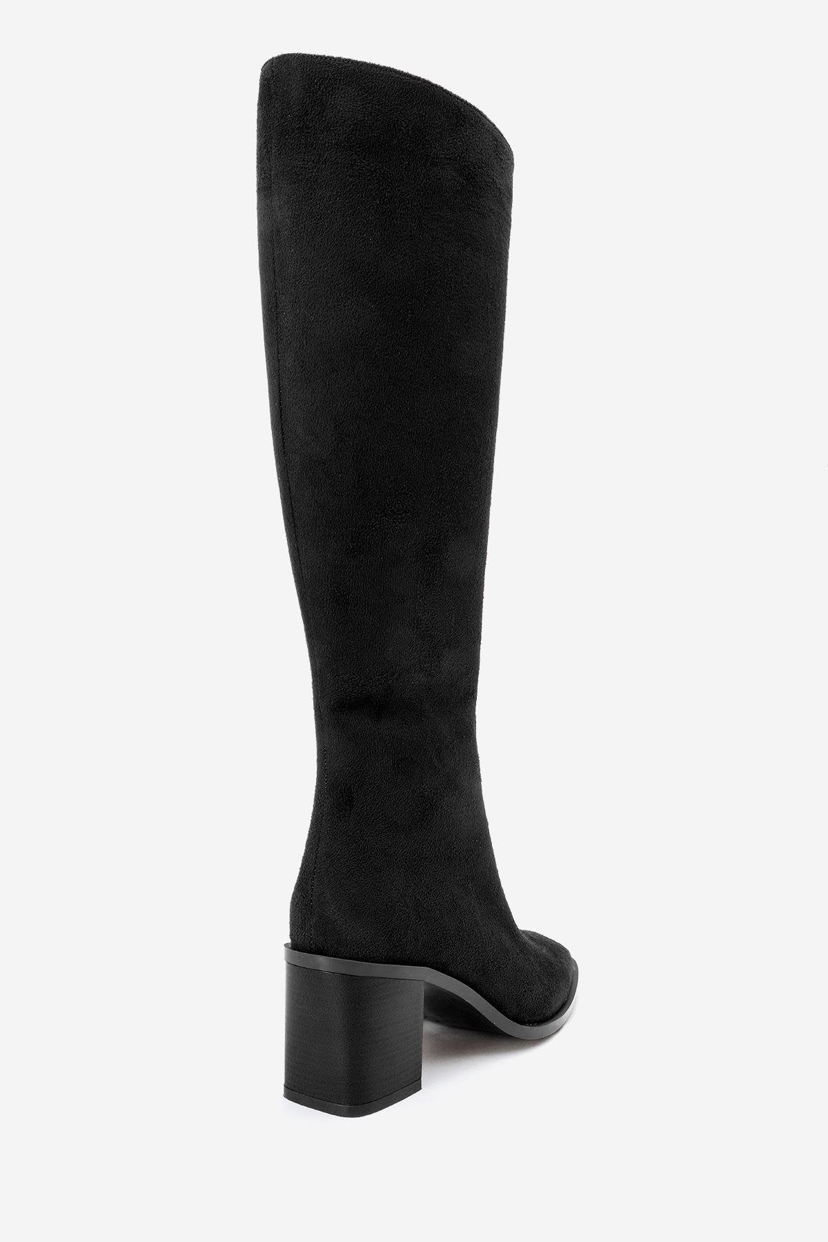 Venia - Black Block Heel Boot (Women) - Image 5