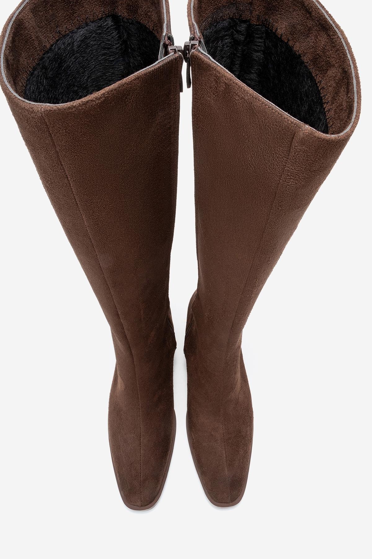 Venia - Brown Block Heel Boot (Women) - Image 2