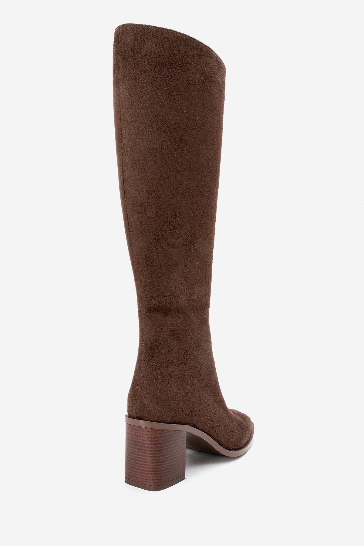 Venia - Brown Block Heel Boot (Women) - Image 5