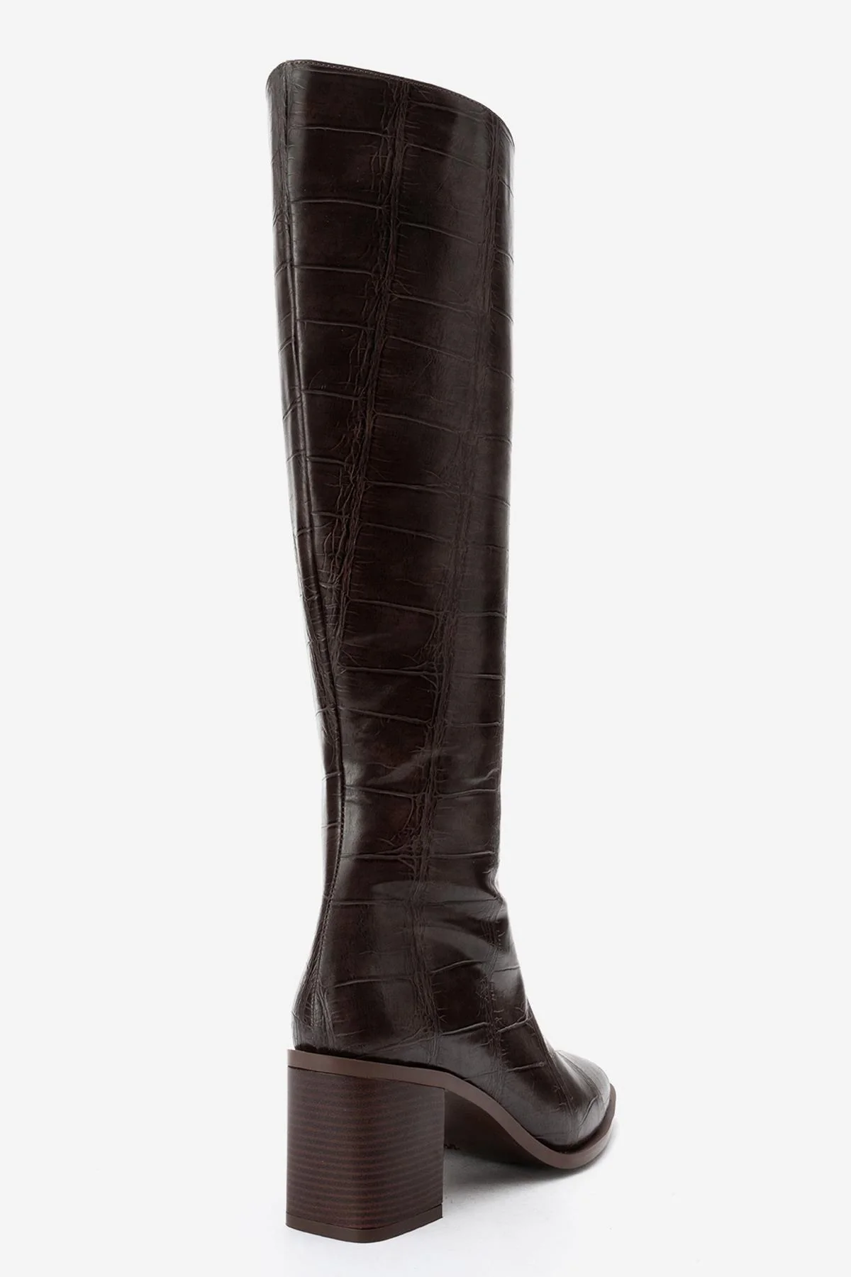 Venia - Brown Block Heel Knee-High Boot (Women) - Image 5