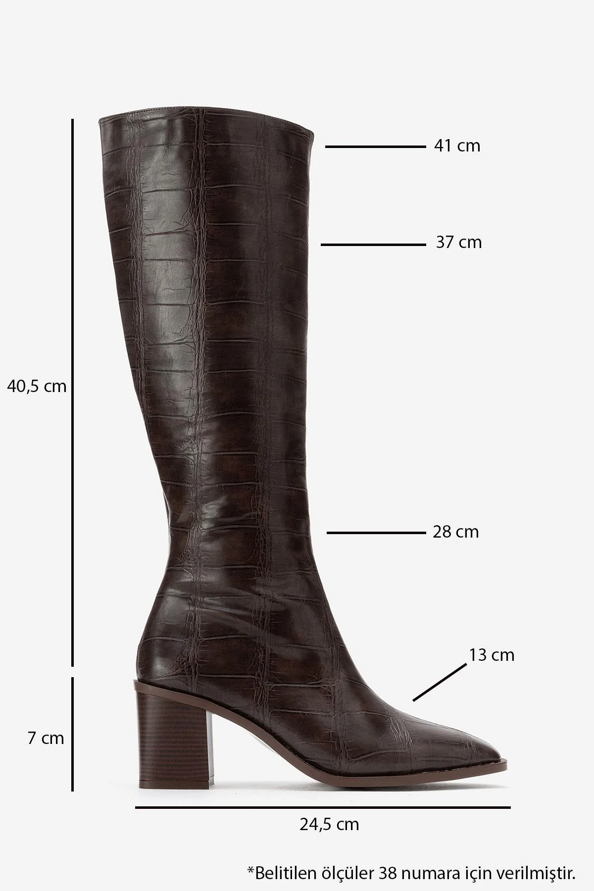 Venia - Brown Block Heel Knee-High Boot (Women) - Image 6