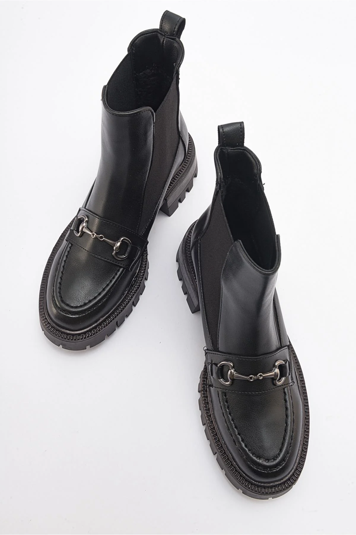 Vesper Black Buckled Chelsea Boot (Women) - Image 4