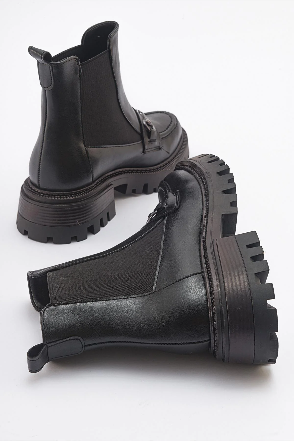 Vesper Black Buckled Chelsea Boot (Women) - Image 5