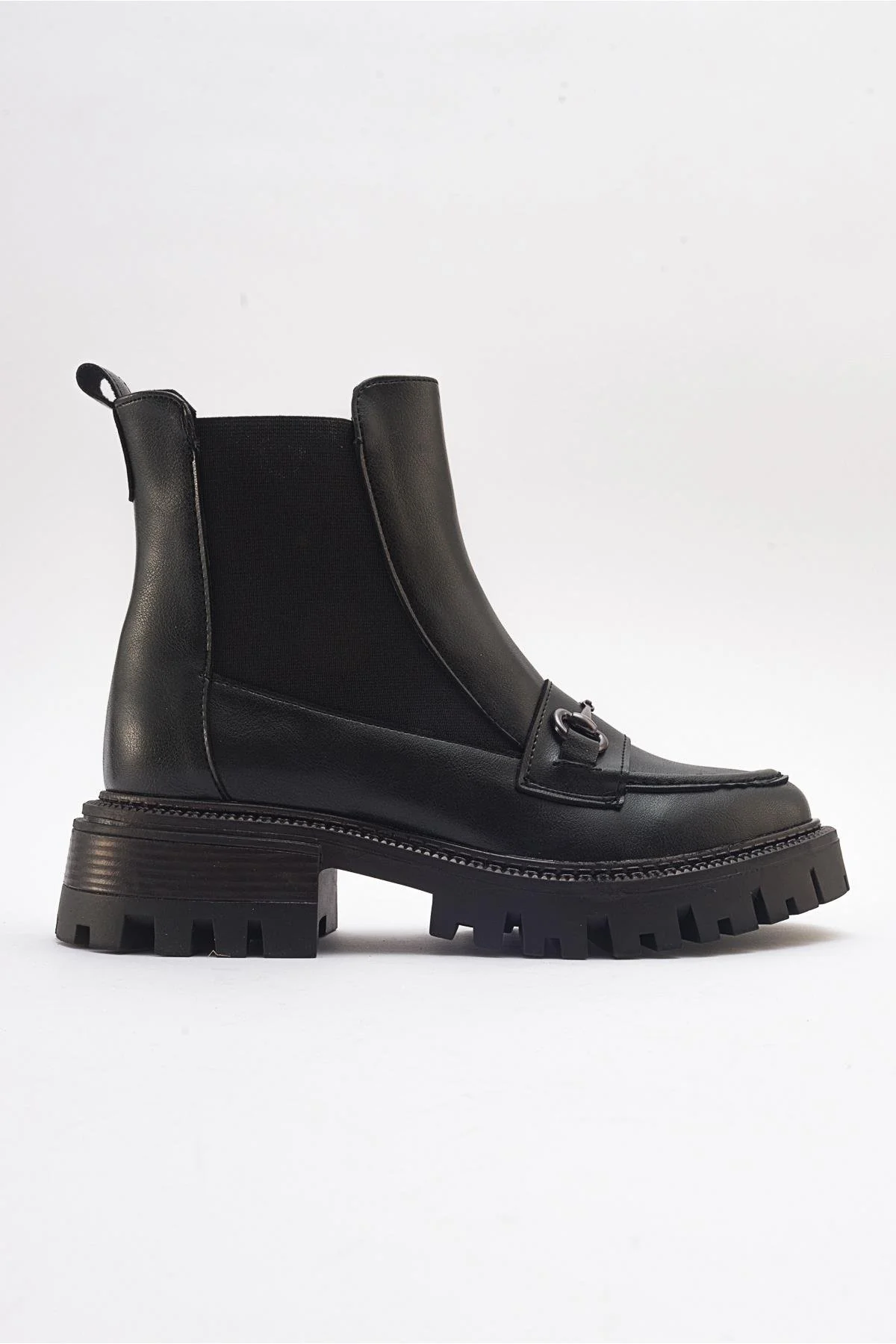 Vesper Black Buckled Chelsea Boot (Women) - Image 6