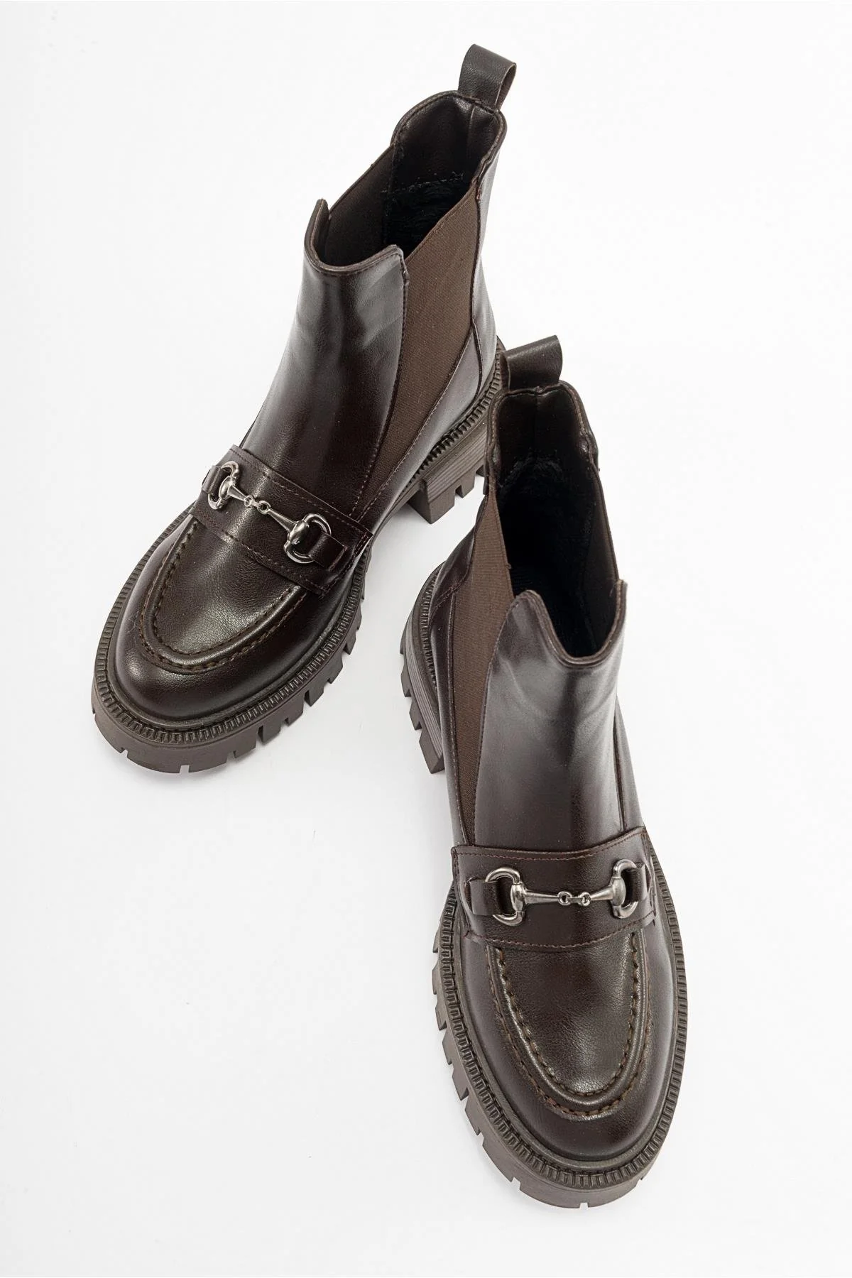 Vesper Brown Buckled Chelsea Boot (Women) - Image 4