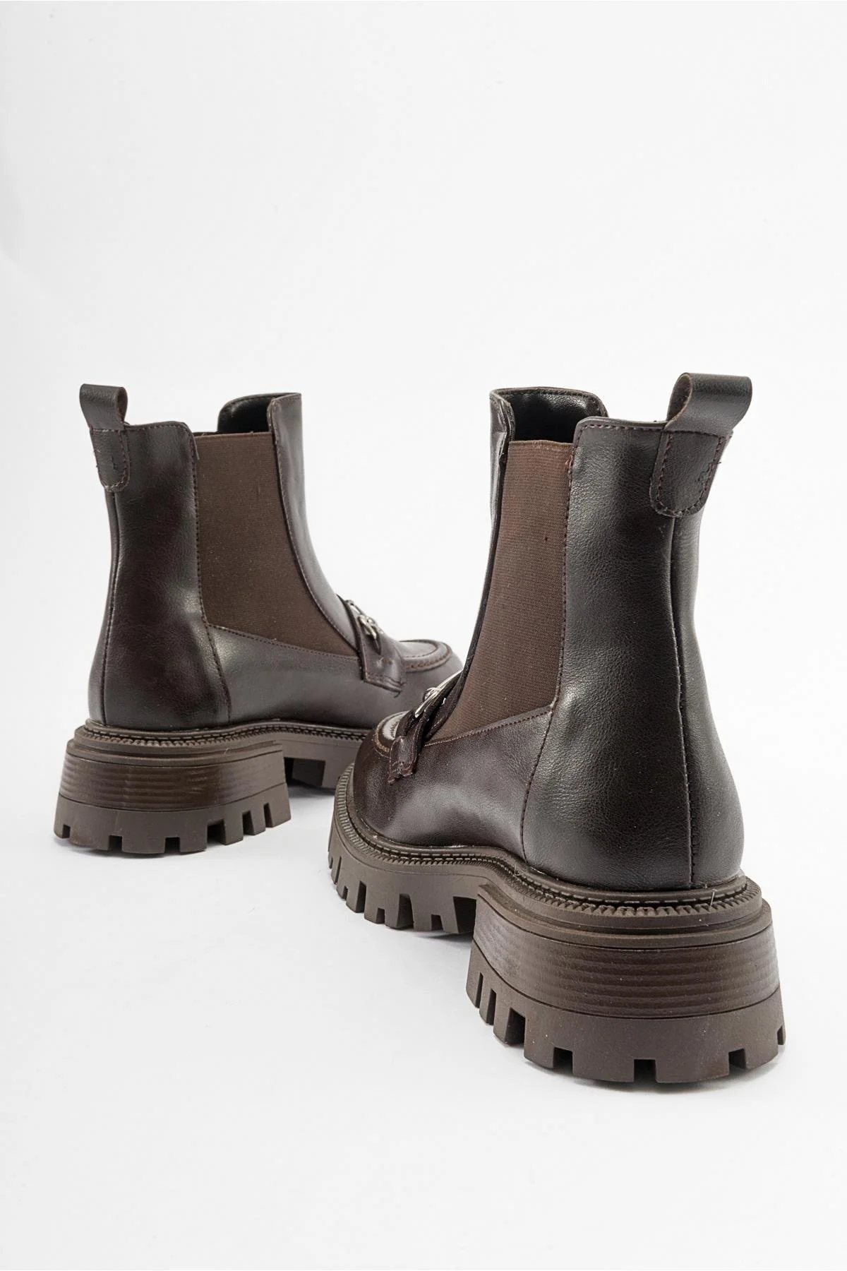 Vesper Brown Buckled Chelsea Boot (Women) - Image 5